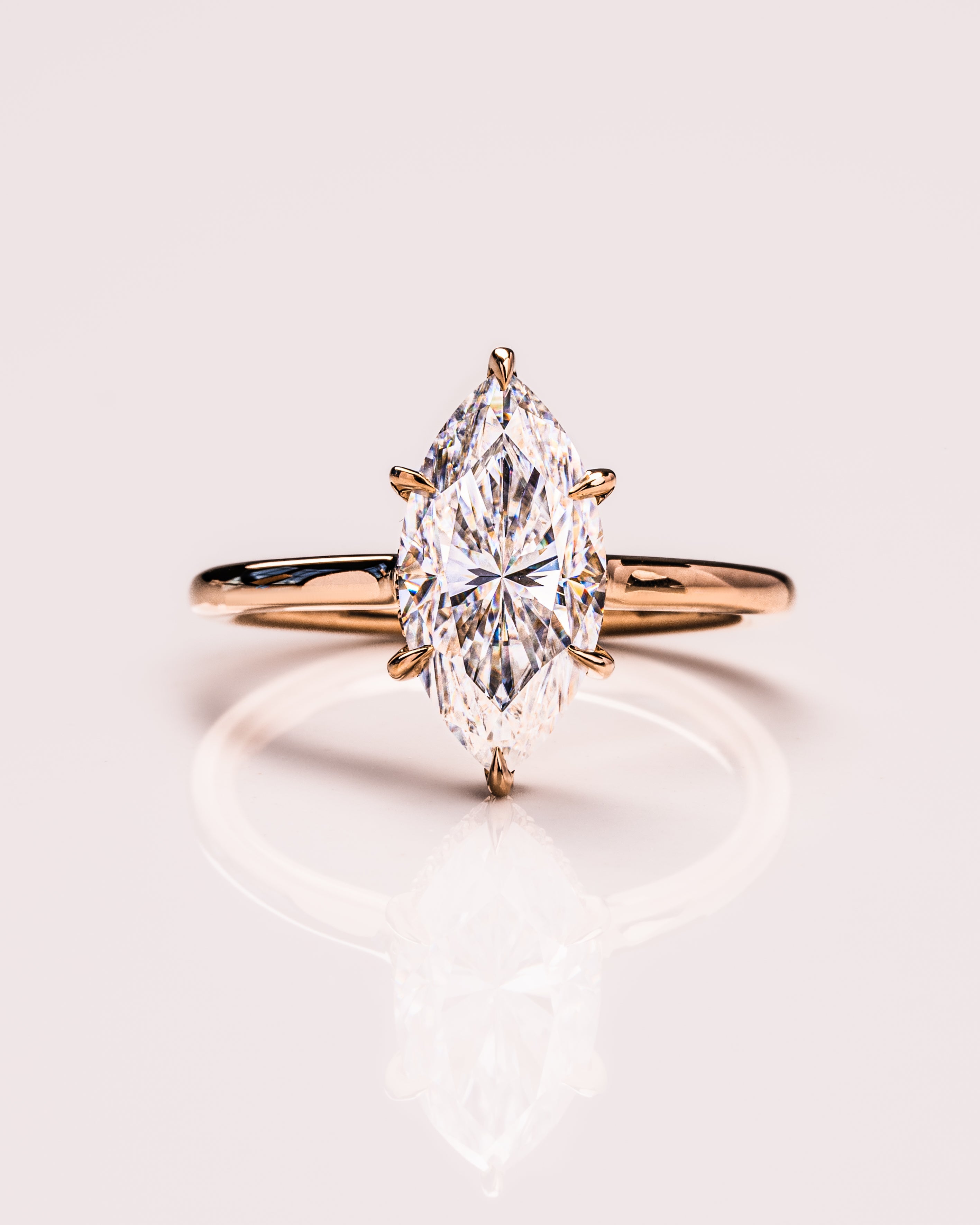 0.90 CT Marquise F/VS1 CVD Diamond Hidden Halo Engagement Ring - Camila Brown