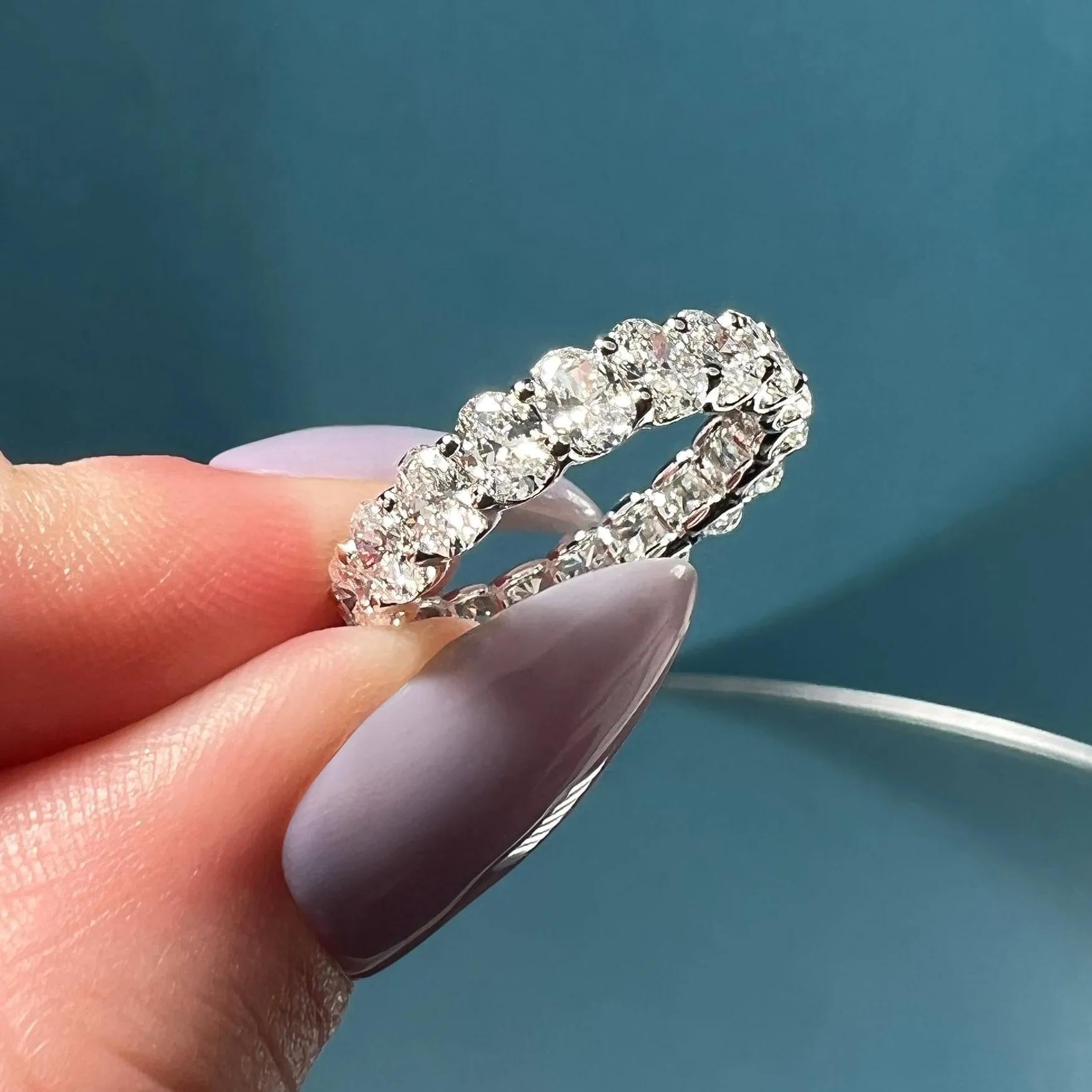 2.1 TCW Round CVD Diamond Full Eternity Wedding Band - Camila Brown