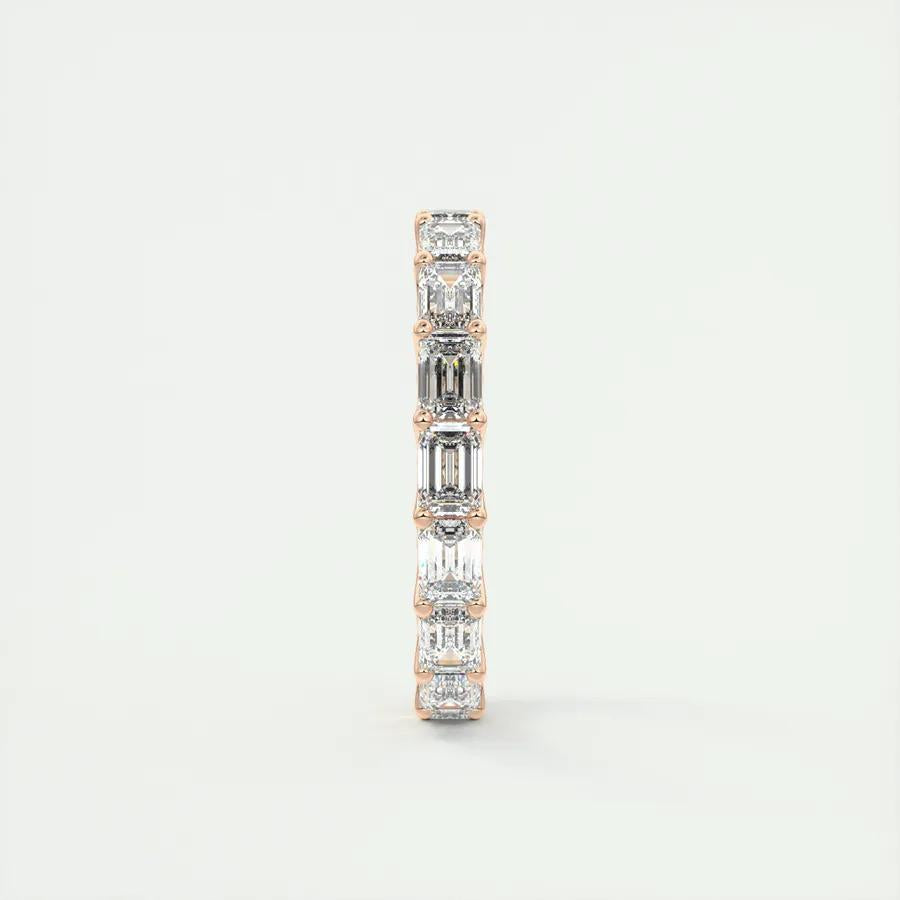 2.55 TCW Emerald CVD Diamond Full Eternity Wedding Band - Camila Brown