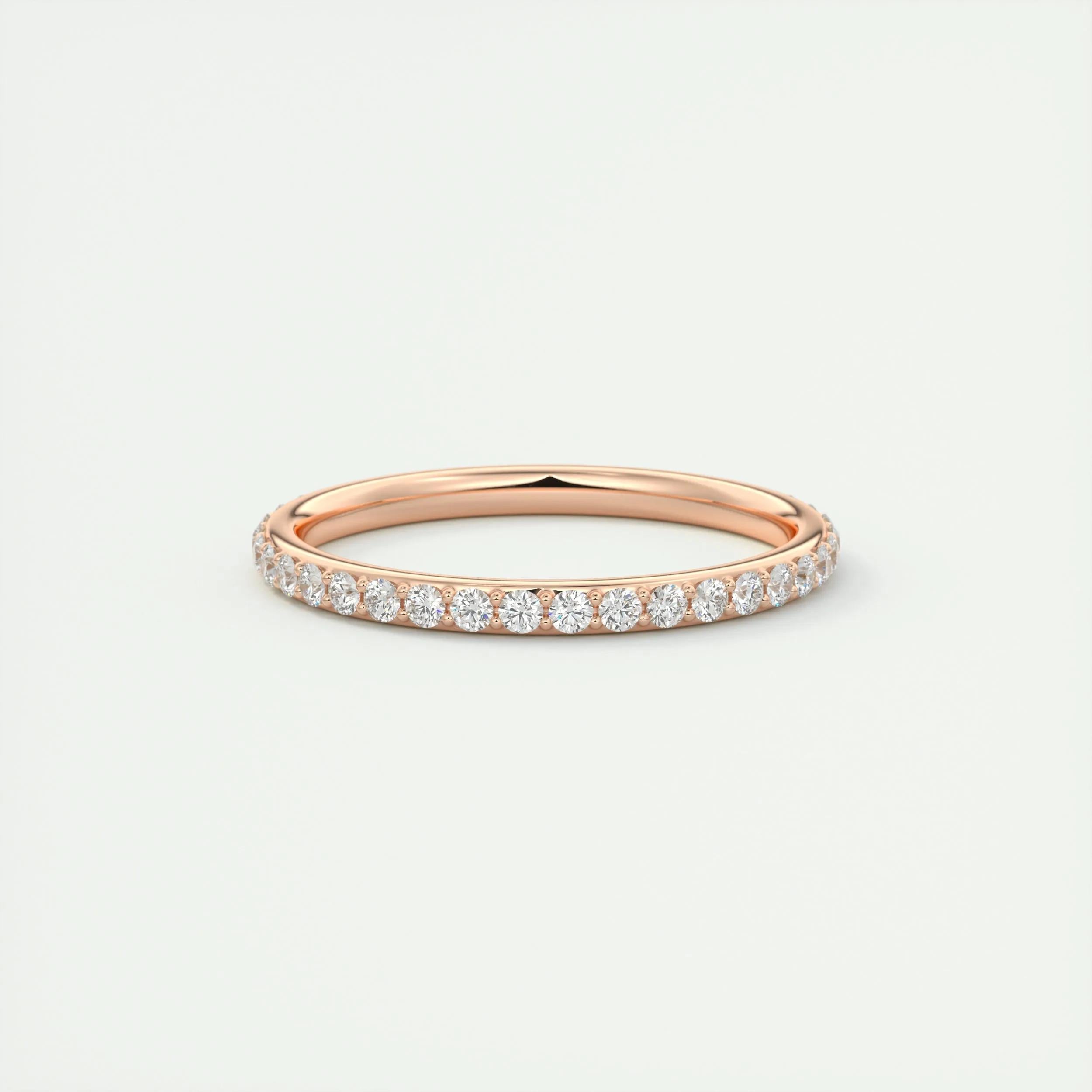 0.74 TCW Round CVD Diamond Full Eternity Wedding Band - Camila Brown
