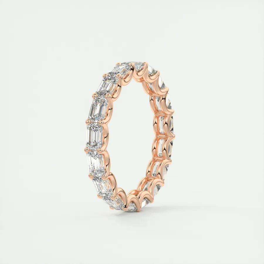 2.55 TCW Emerald CVD Diamond Full Eternity Wedding Band - Camila Brown