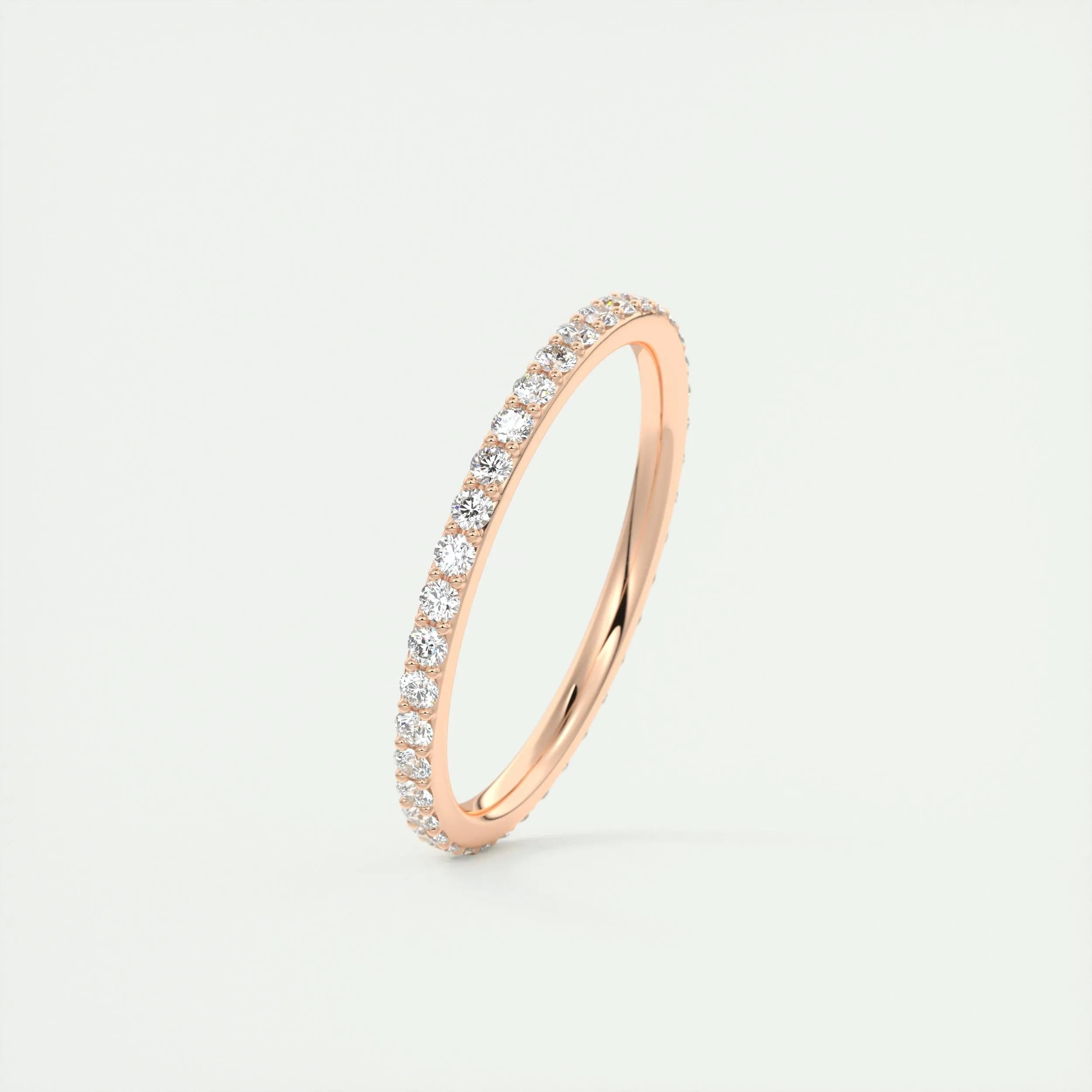 0.37 TCW Round CVD Diamond Full Eternity Wedding Band - Camila Brown