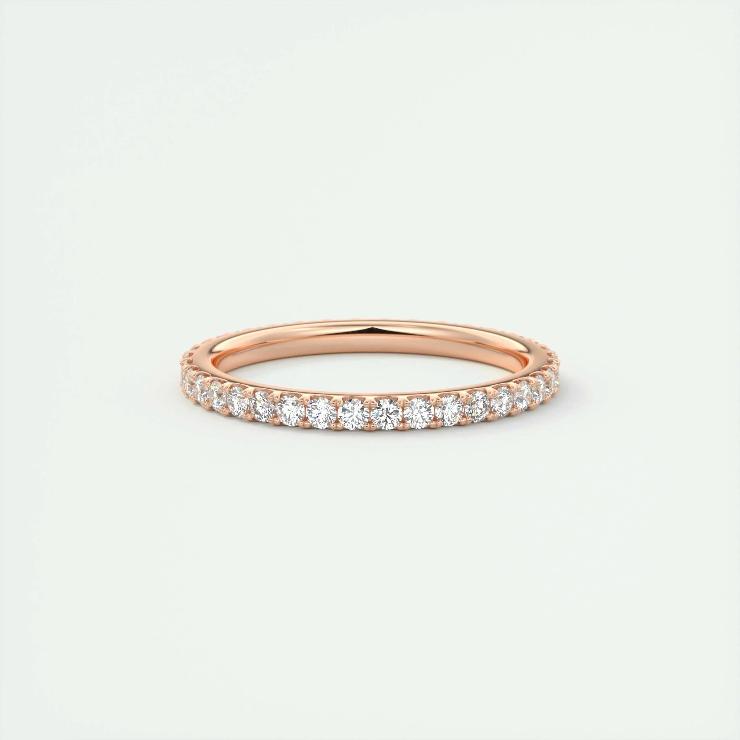 0.74 TCW Round CVD Diamond Full Eternity Wedding Band - Camila Brown