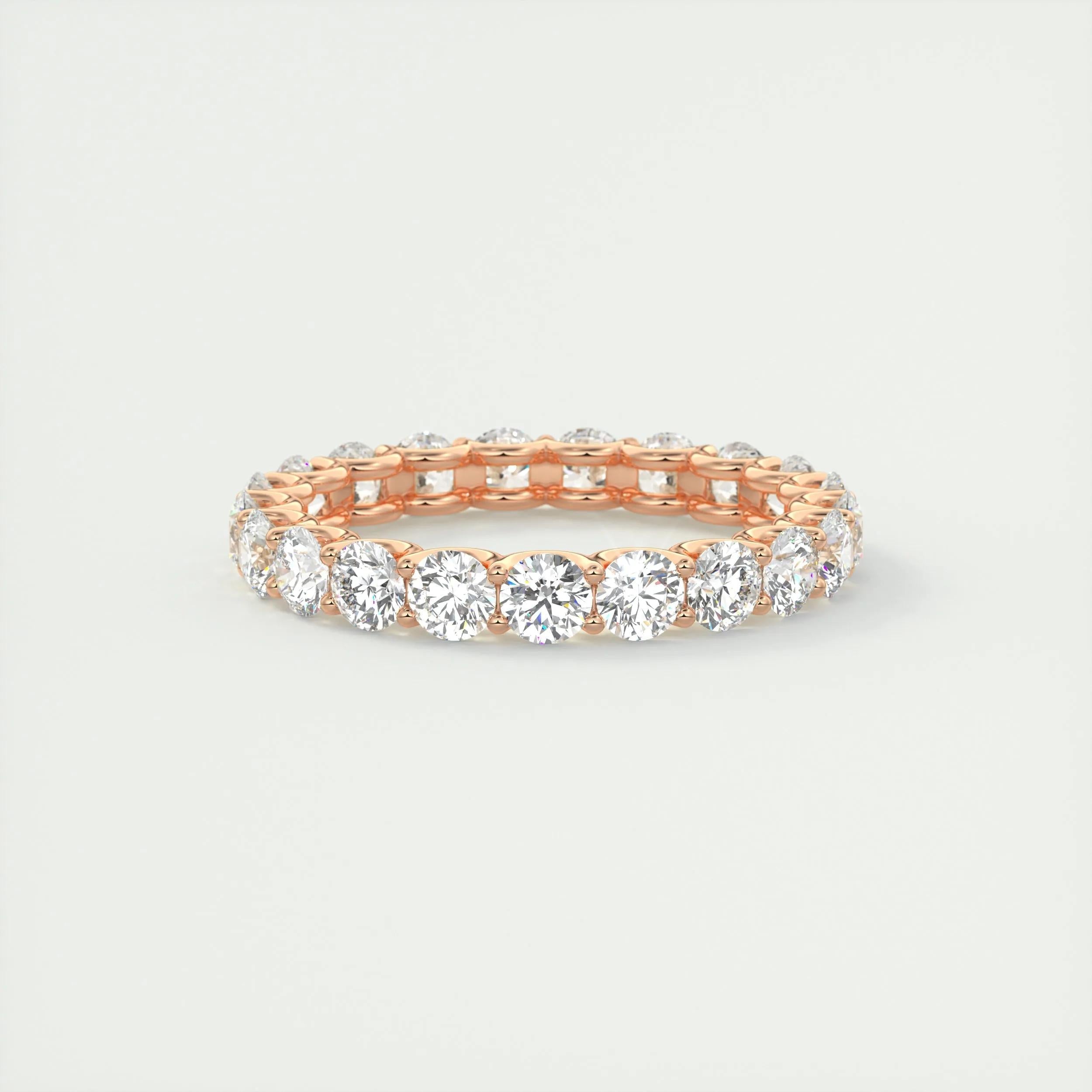 2.1 TCW Round CVD Diamond Full Eternity Wedding Band - Camila Brown