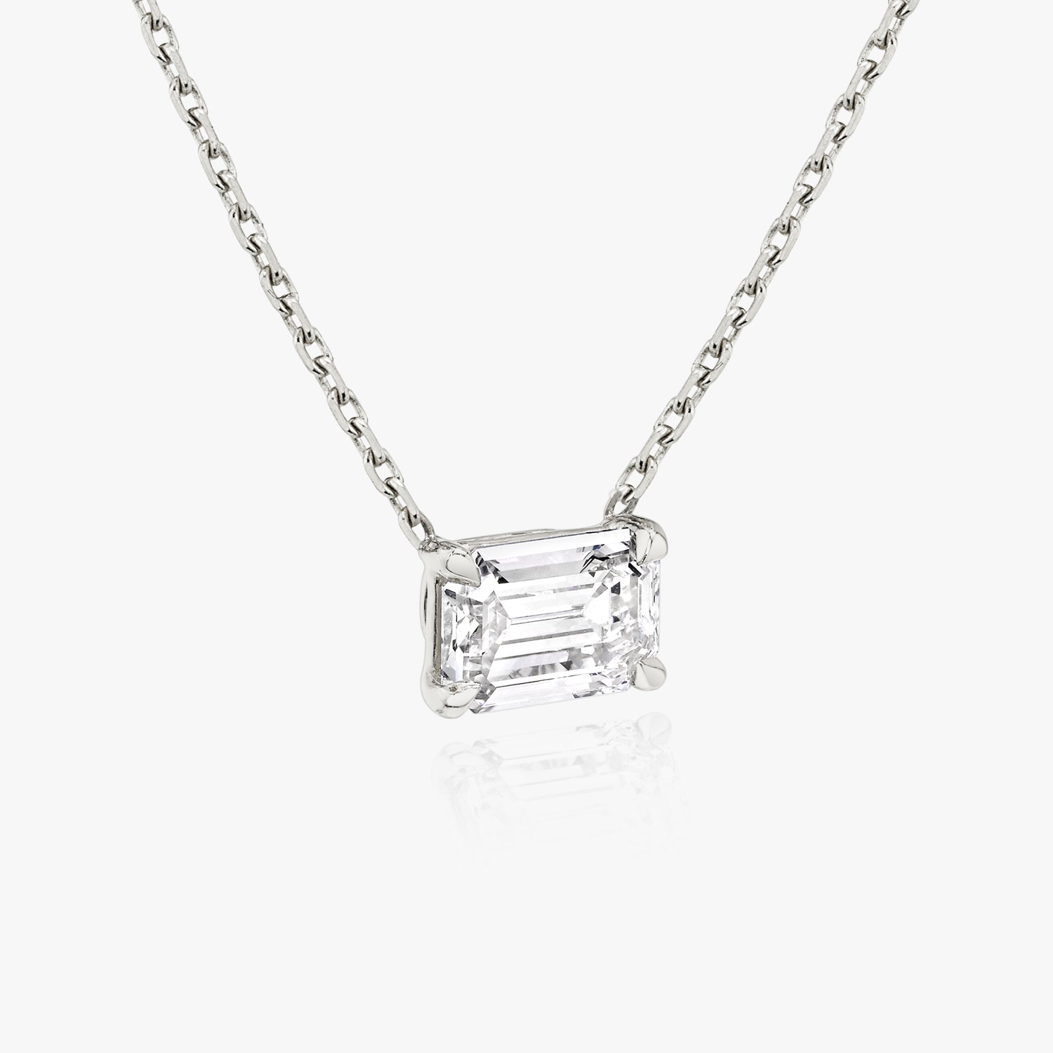 0.25 CT-1.0 CT Emerald Solitaire F/VS Lab Grown Diamond Necklace - Camila Brown
