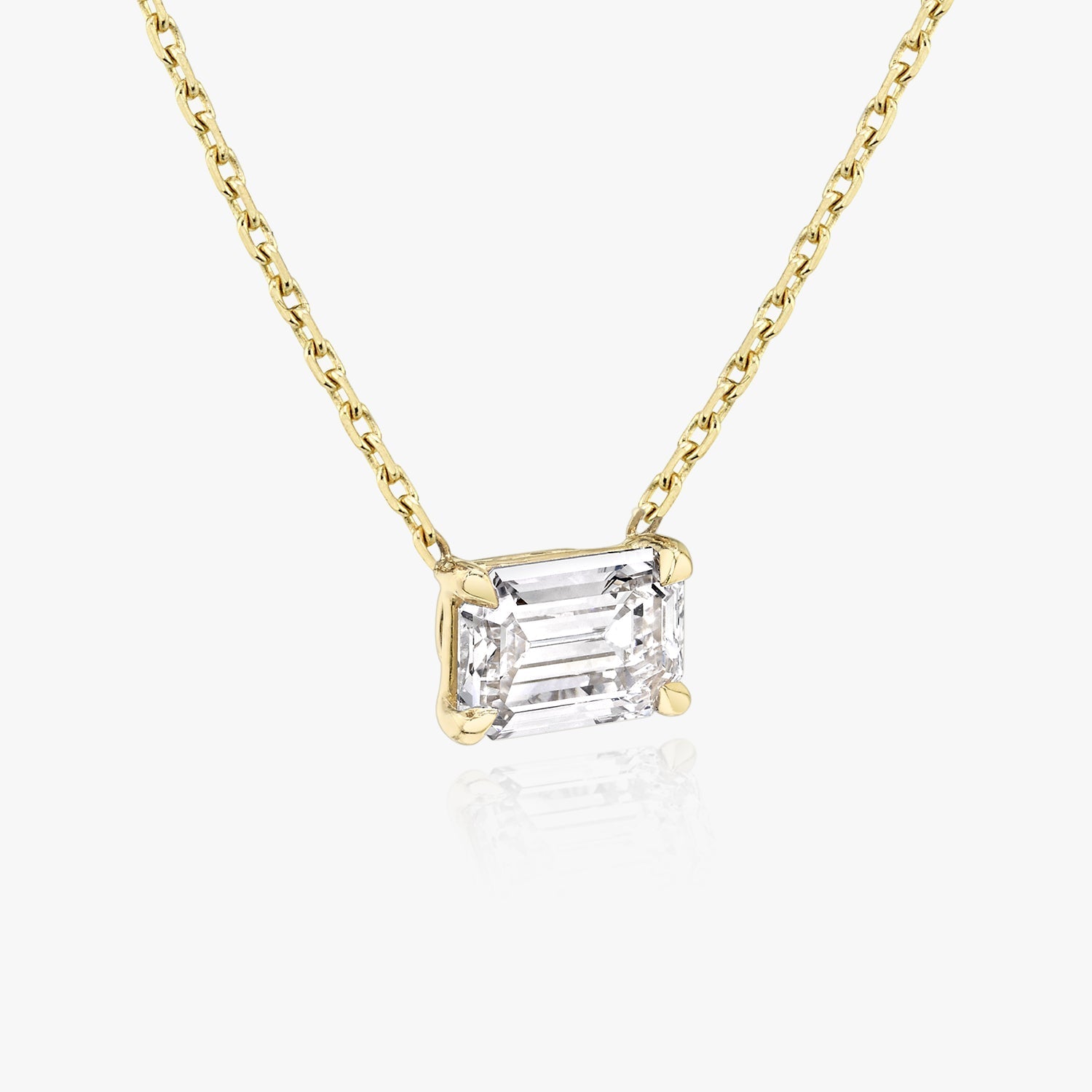 0.25 CT-1.0 CT Emerald Solitaire F/VS Lab Grown Diamond Necklace - Camila Brown