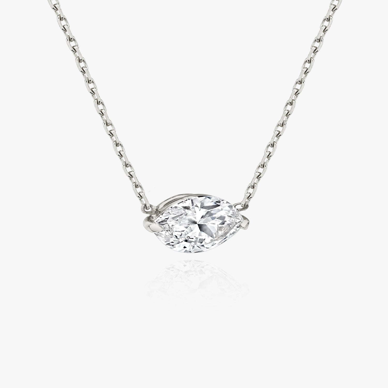 0.25 CT-1.0 CT Marquise Solitaire F/VS Lab Grown Diamond Necklace - Camila Brown