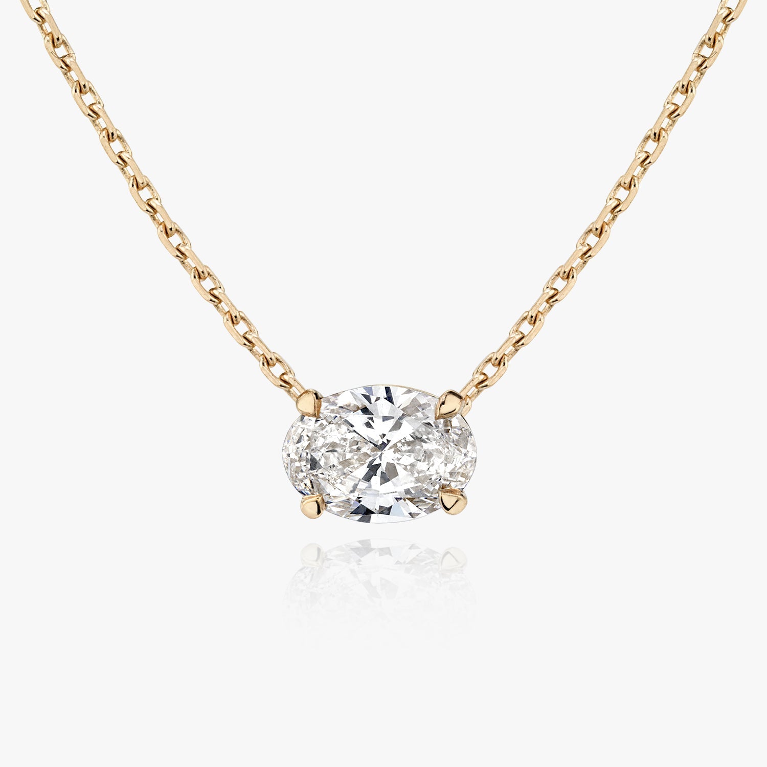 0.25 CT-1.0 CT Oval Solitaire F/VS Lab Grown Diamond Necklace - Camila Brown