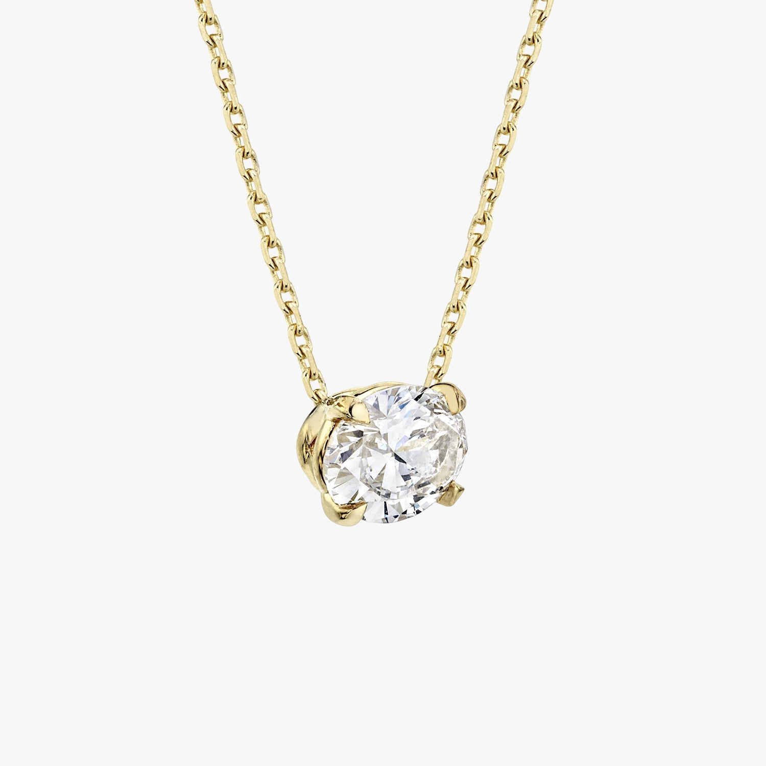 0.25 CT-1.0 CT Oval Solitaire F/VS Lab Grown Diamond Necklace - Camila Brown