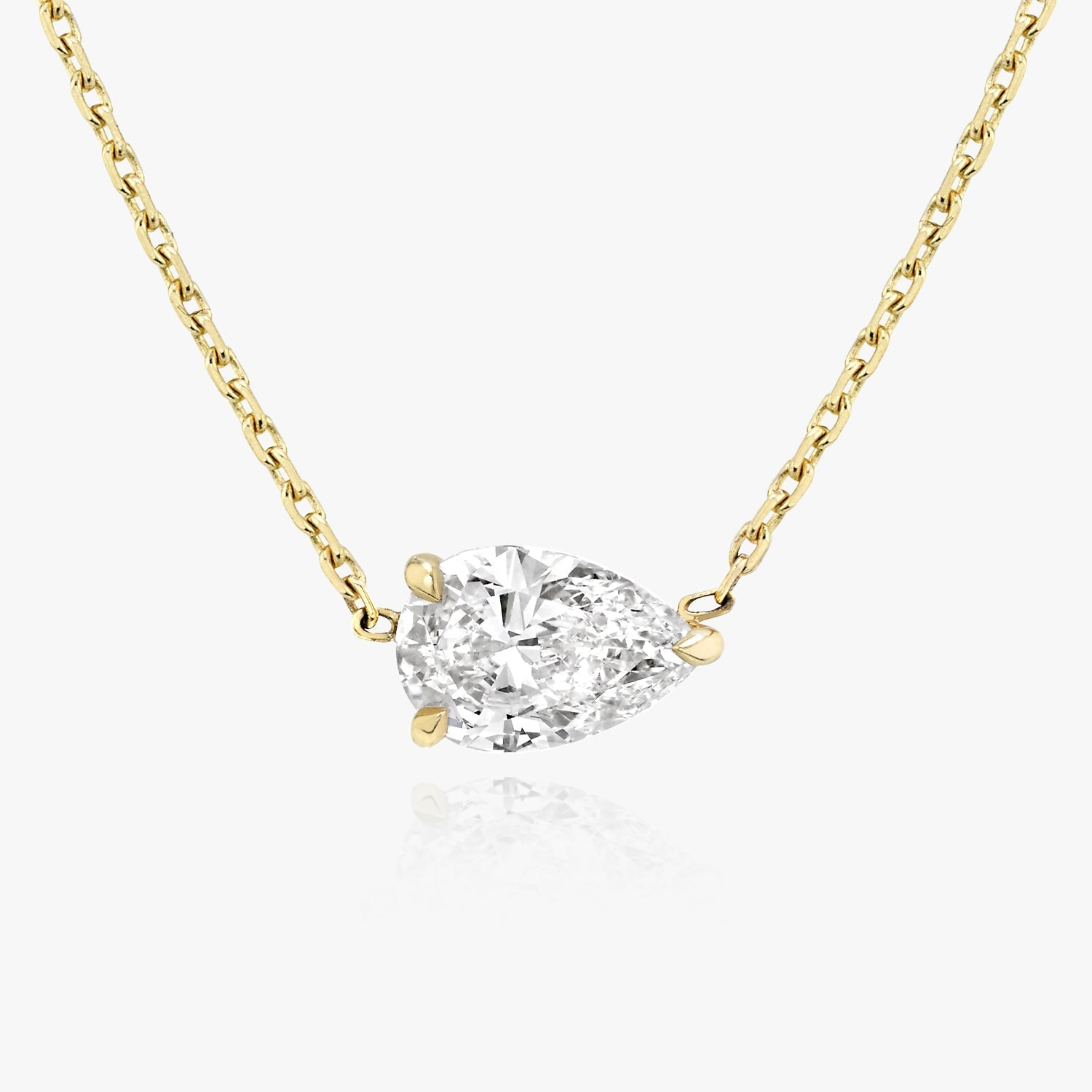0.25 CT-1.0 CT Pear Solitaire F/VS Lab Grown Diamond Necklace - Camila Brown