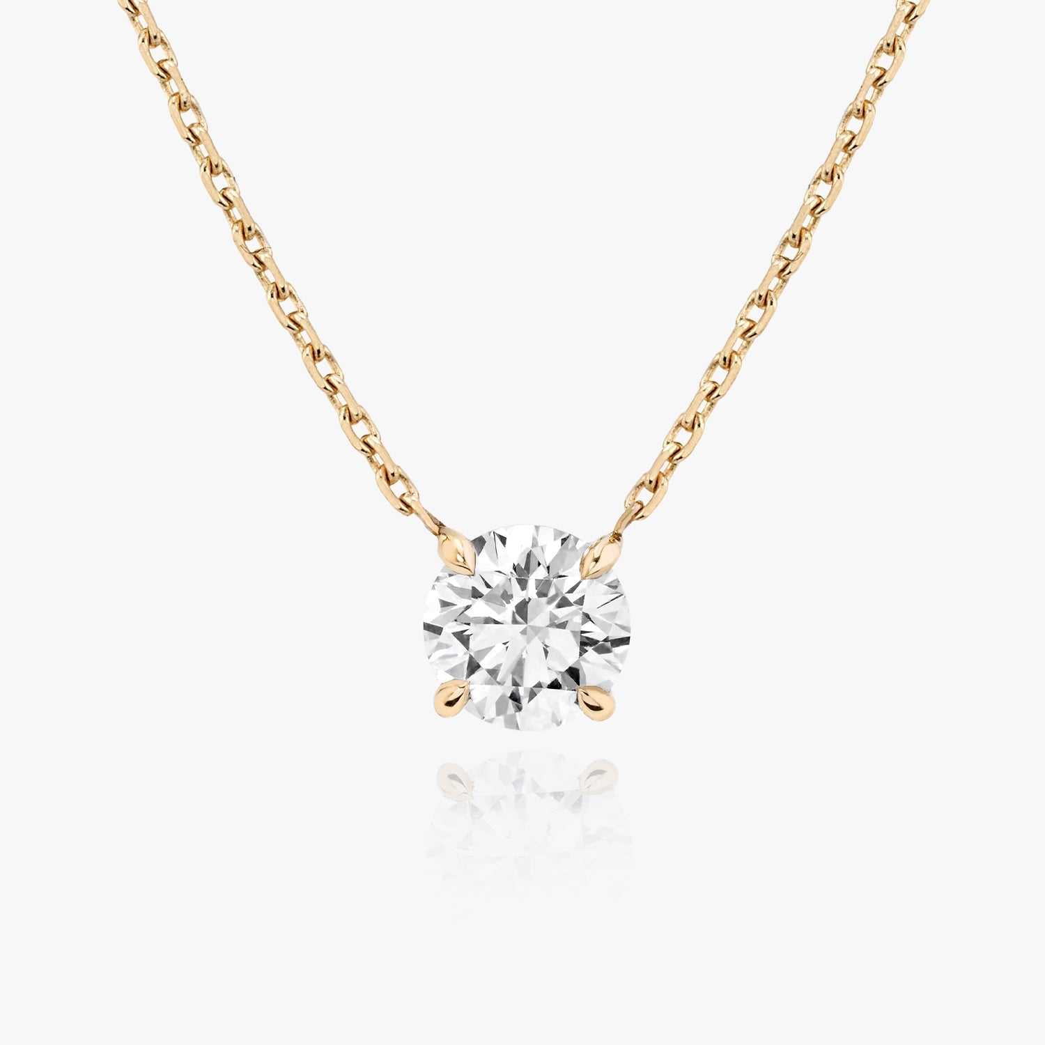 0.25 CT-1.0 CT Round Solitaire F/VS Lab Grown Diamond Necklace - Camila Brown