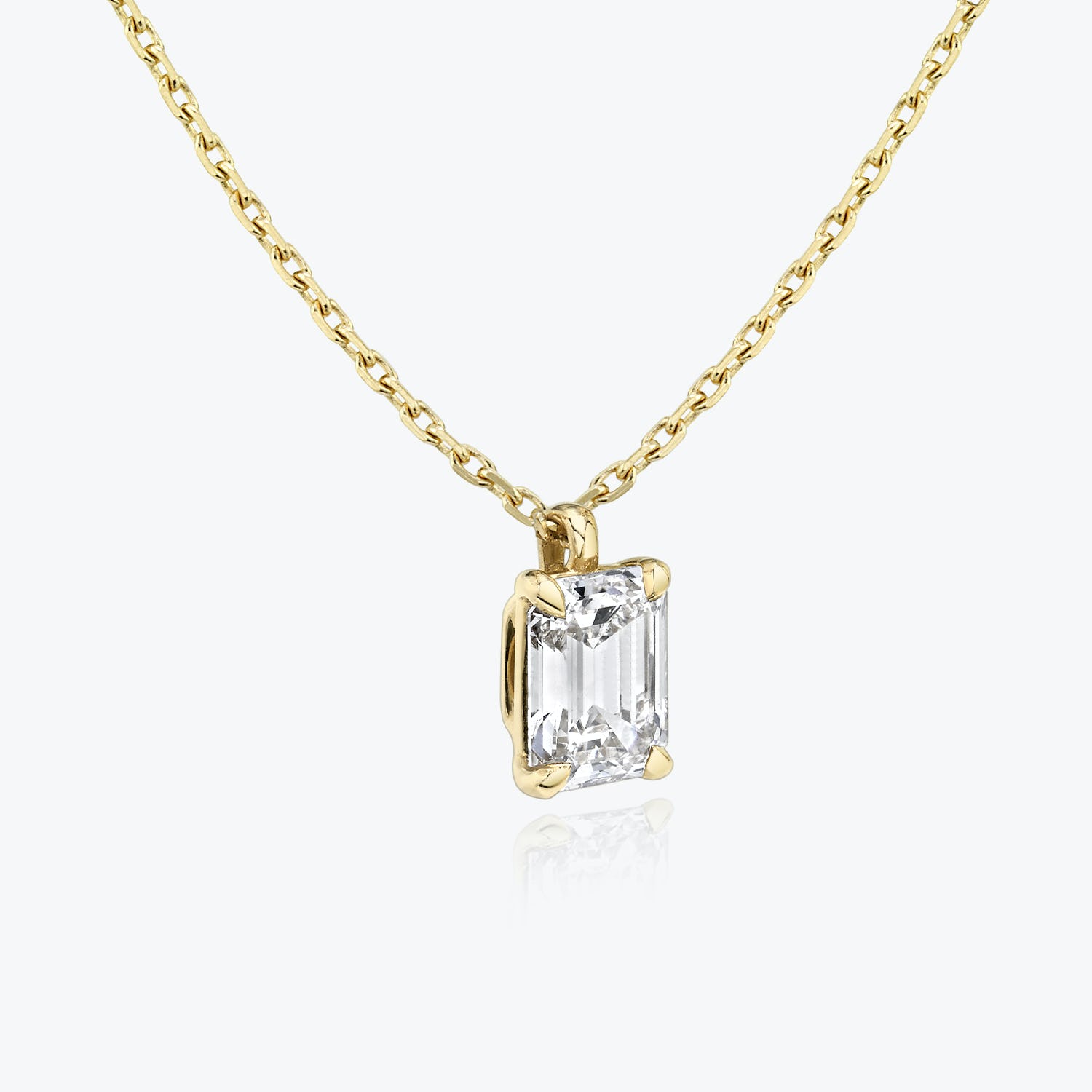 0.25 CT-1.0 CT Emerald Solitaire F/VS Lab Grown Diamond Necklace - Camila Brown