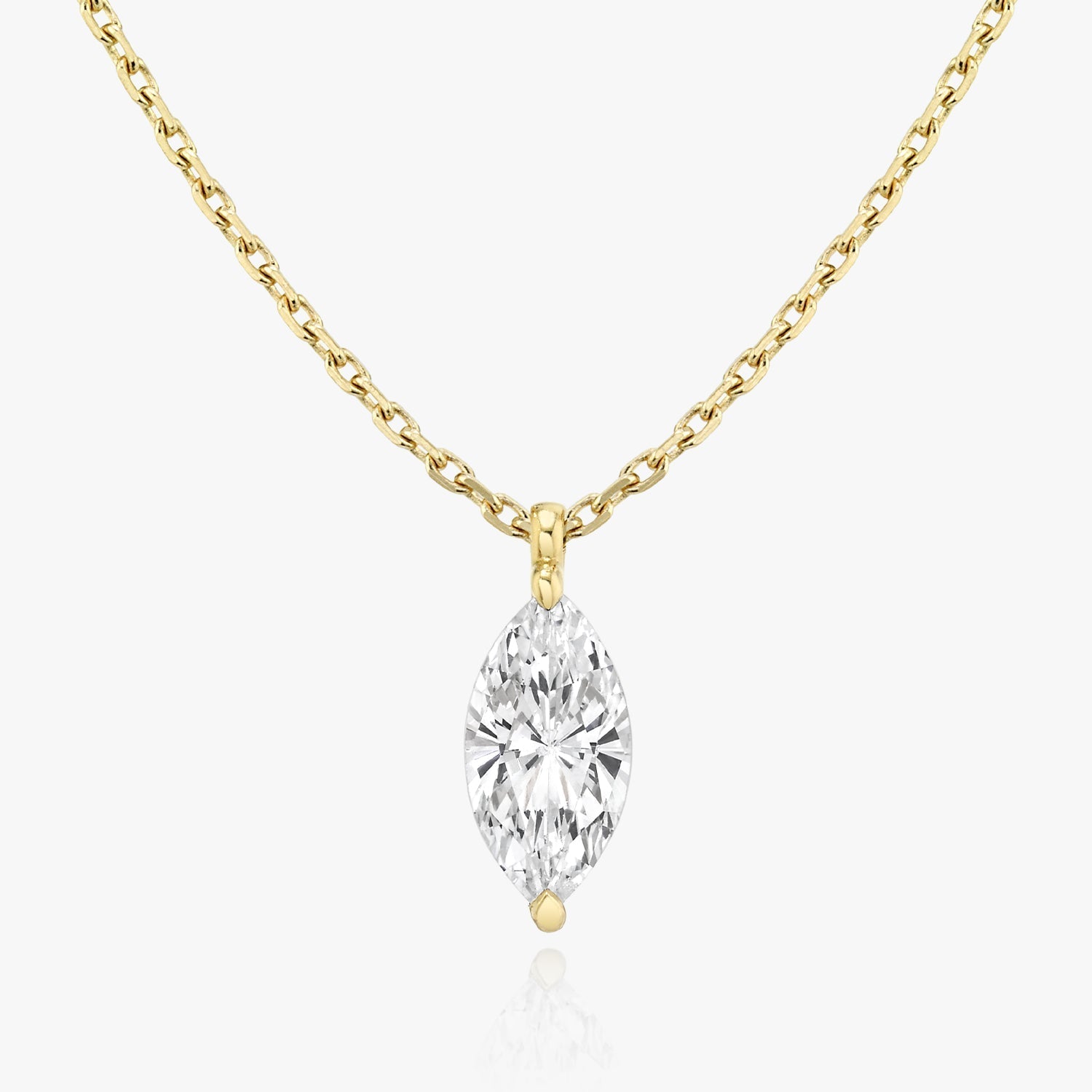 0.25 CT-1.0 CT Marquise Solitaire F/VS Lab Grown Diamond Necklace - Camila Brown