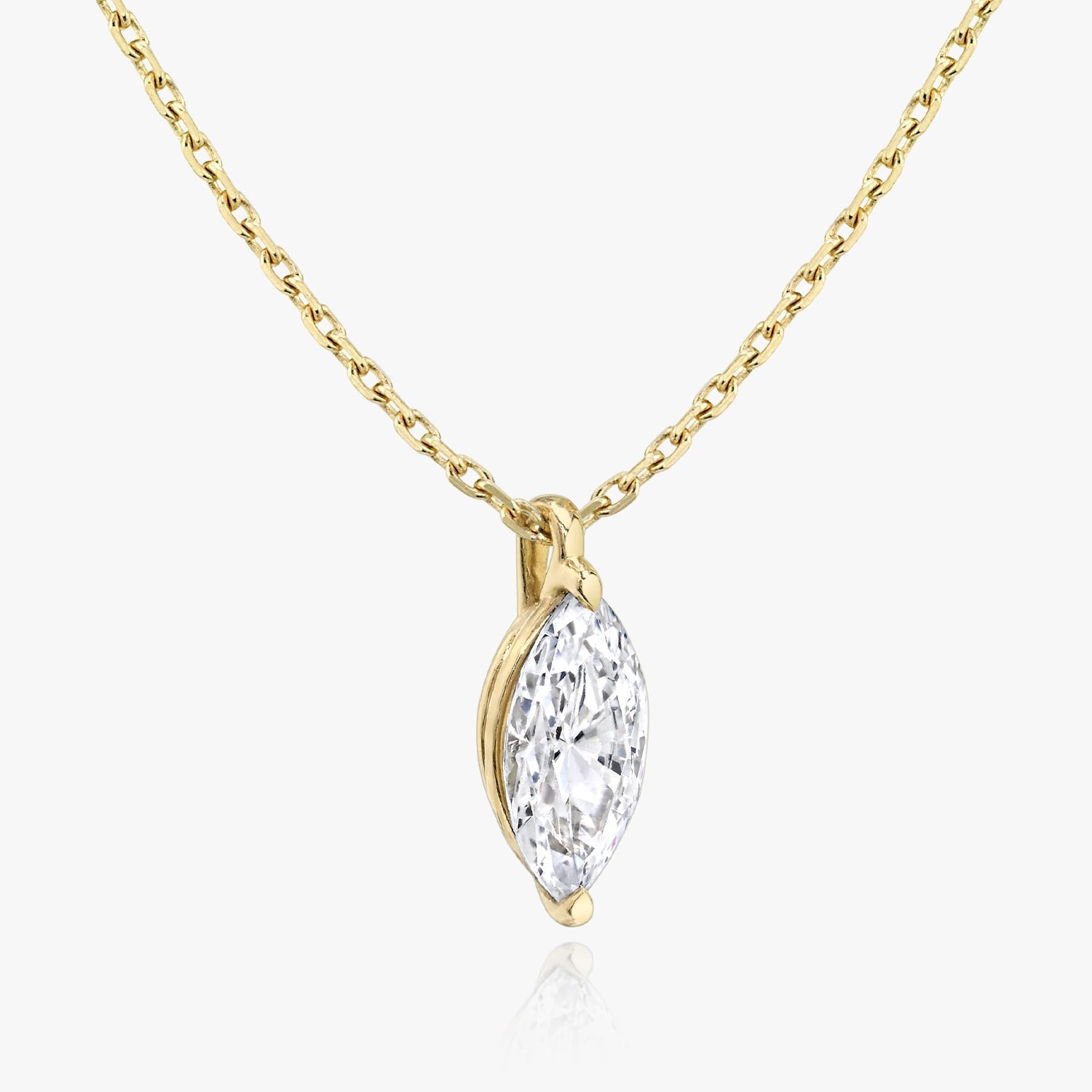 0.25 CT-1.0 CT Marquise Solitaire F/VS Lab Grown Diamond Necklace - Camila Brown