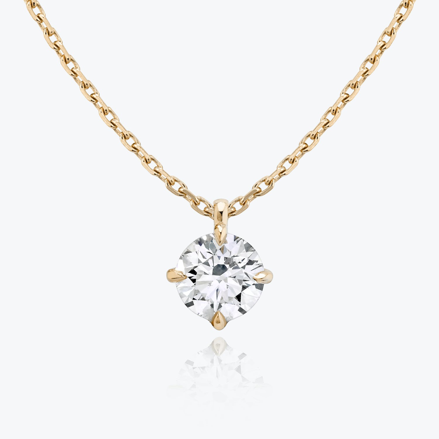 0.25 CT-1.0 CT Round Solitaire F/VS Lab Grown Diamond Necklace - Camila Brown