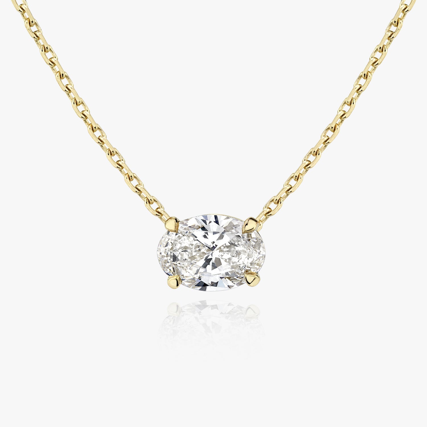 0.25 CT-1.0 CT Oval Solitaire F/VS Lab Grown Diamond Necklace - Camila Brown