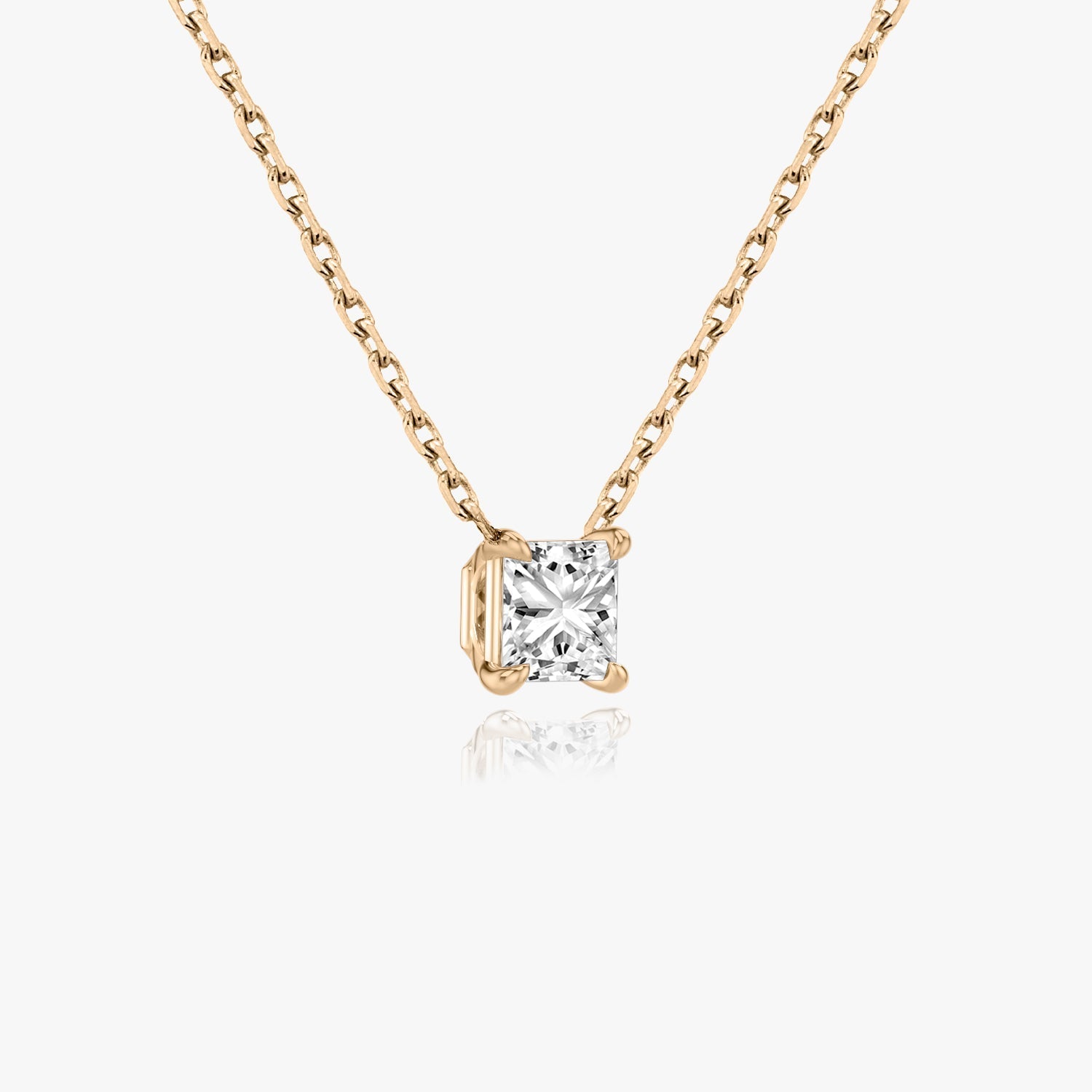 0.25 CT-1.0 CT Princess Solitaire F/VS Lab Grown Diamond Necklace - Camila Brown