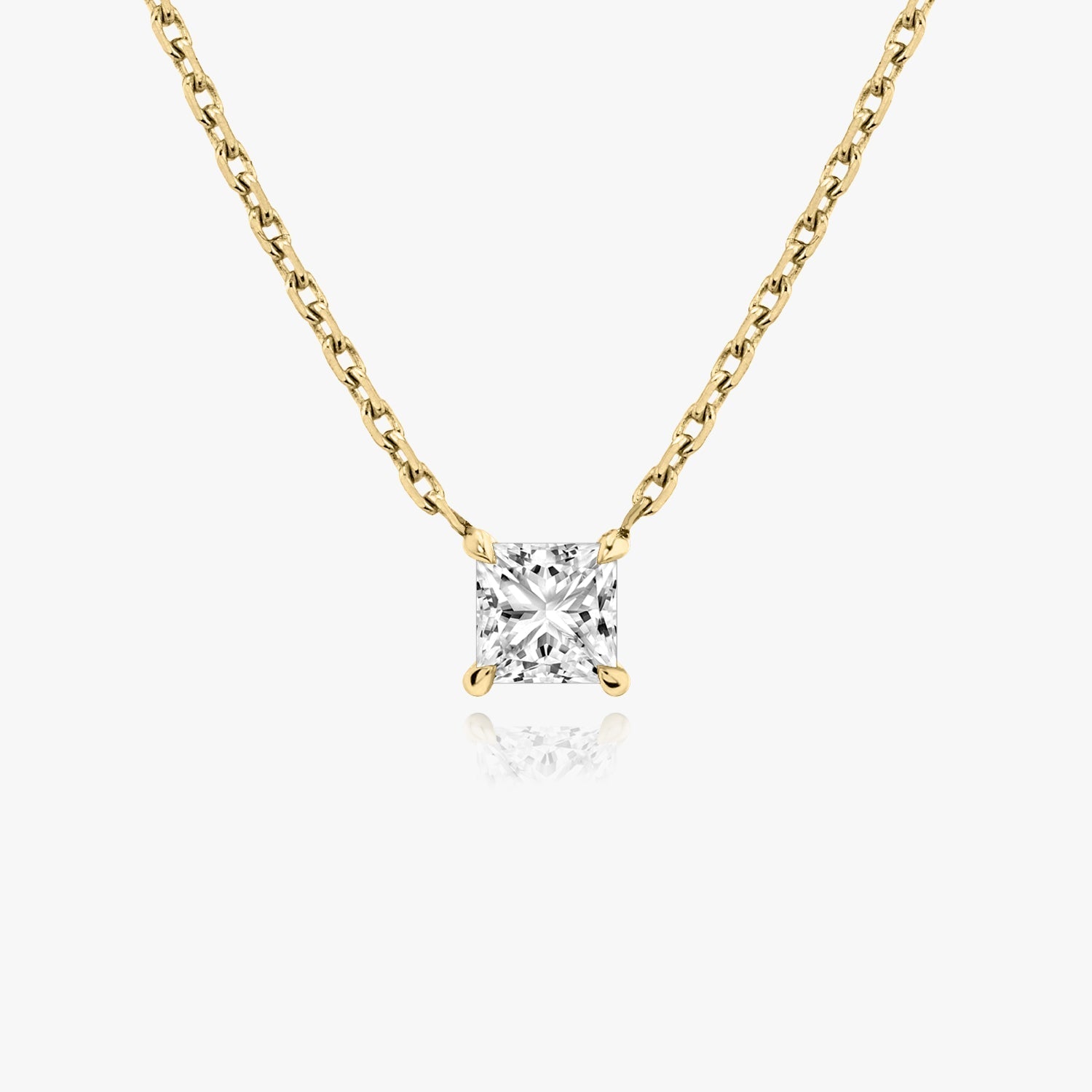 0.25 CT-1.0 CT Princess Solitaire F/VS Lab Grown Diamond Necklace - Camila Brown