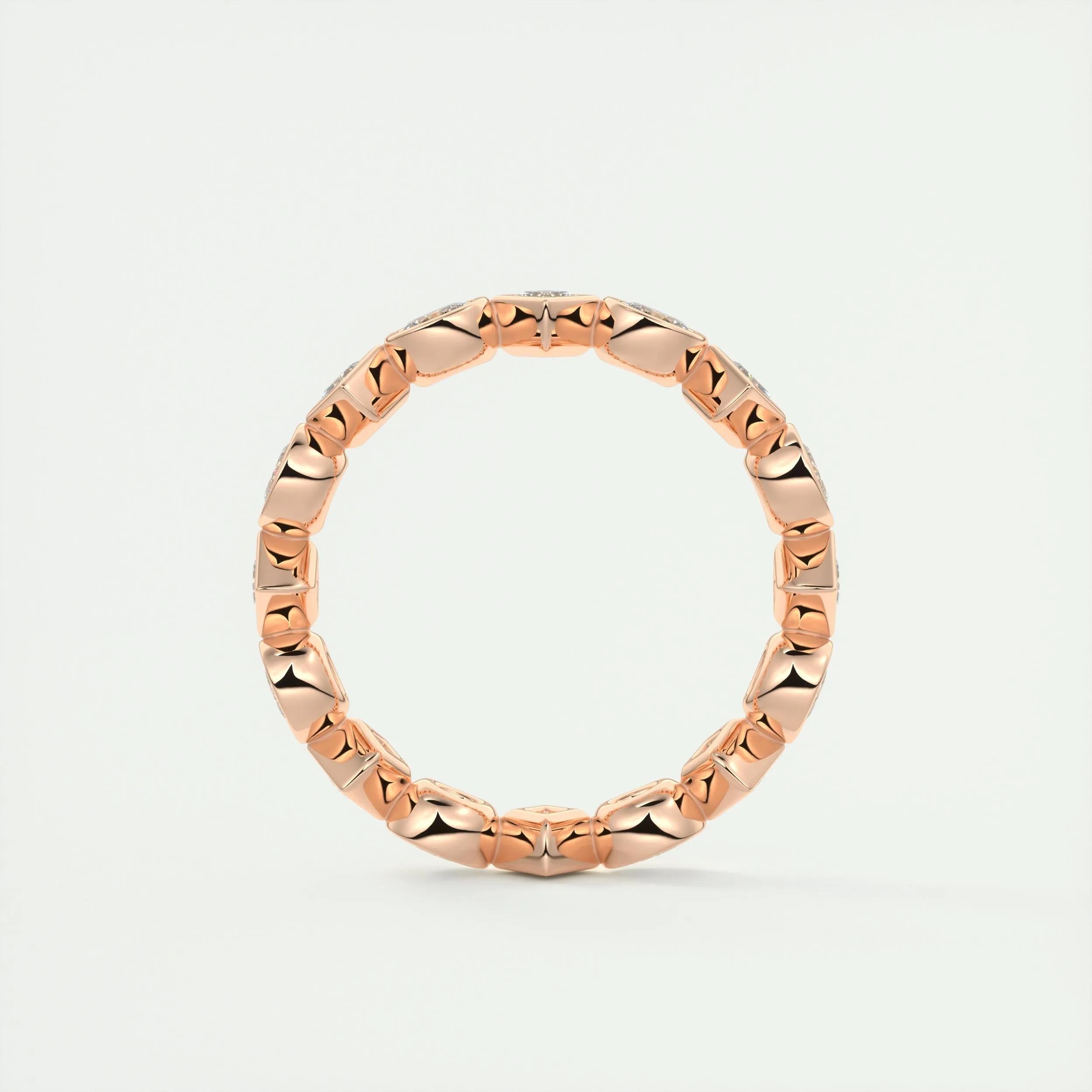 0.72 TCW Oval & Princess CVD Diamond Bezel Setting Wedding Band - Camila Brown