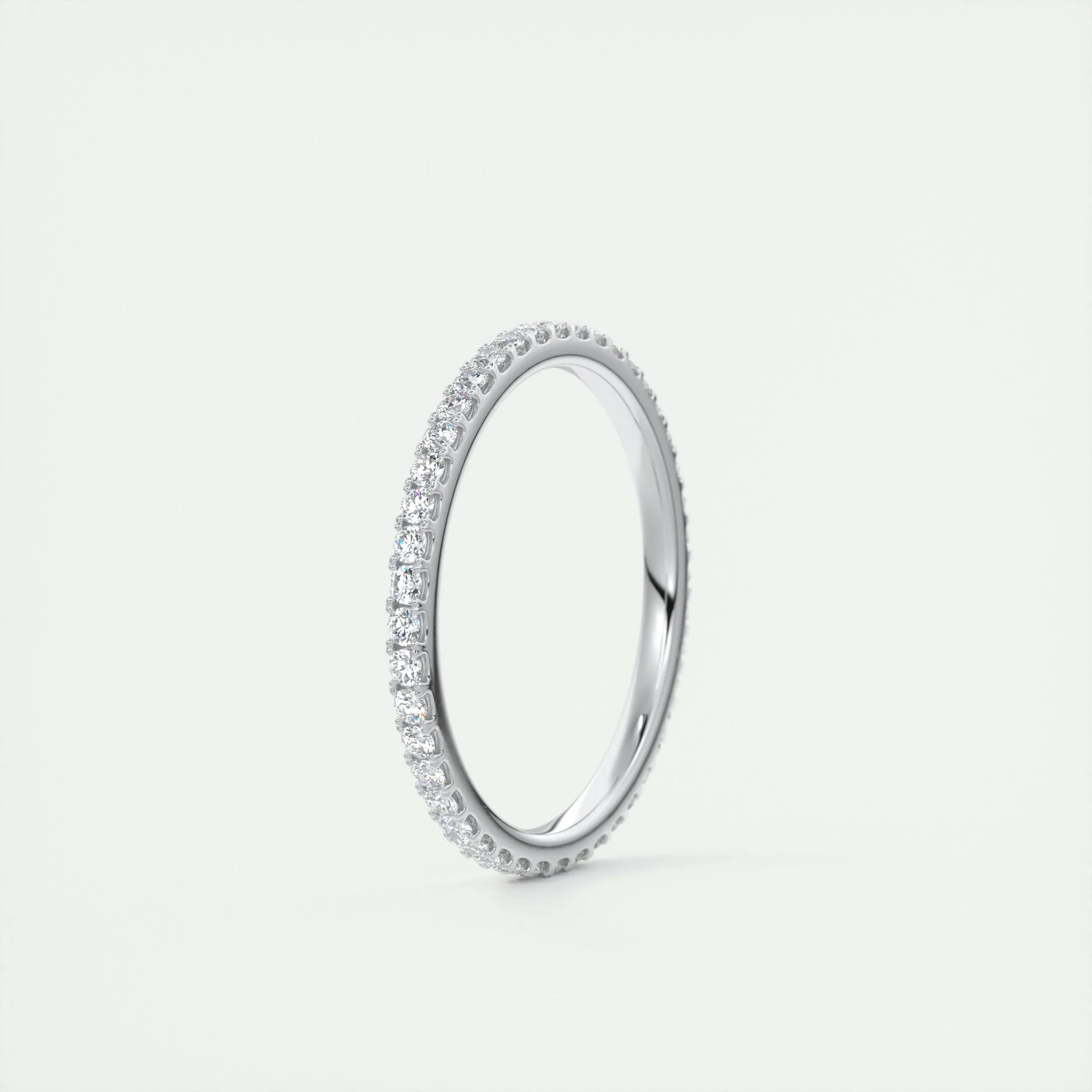 0.36 TCW Round CVD Diamond Full Eternity Wedding Band - Camila Brown