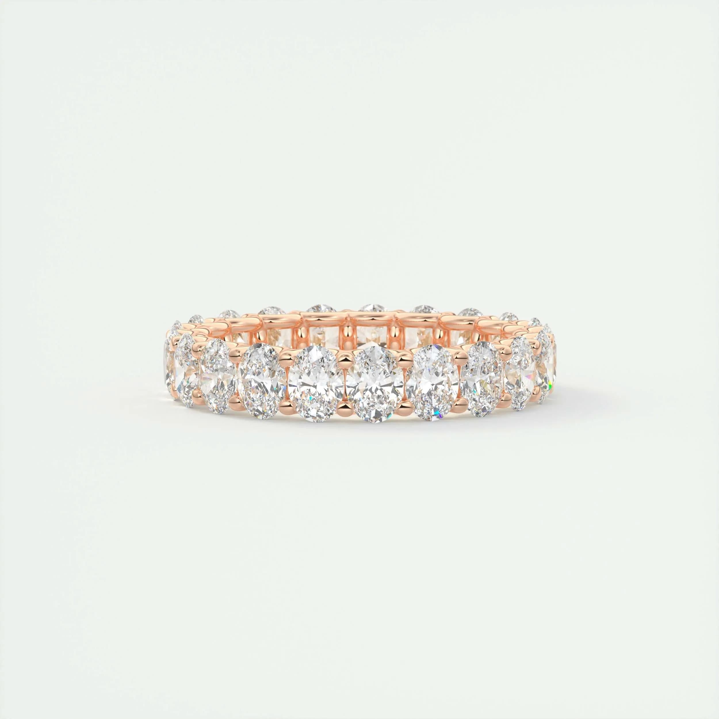 3.15 TCW Oval CVD Diamond Full Eternity Wedding Band - Camila Brown