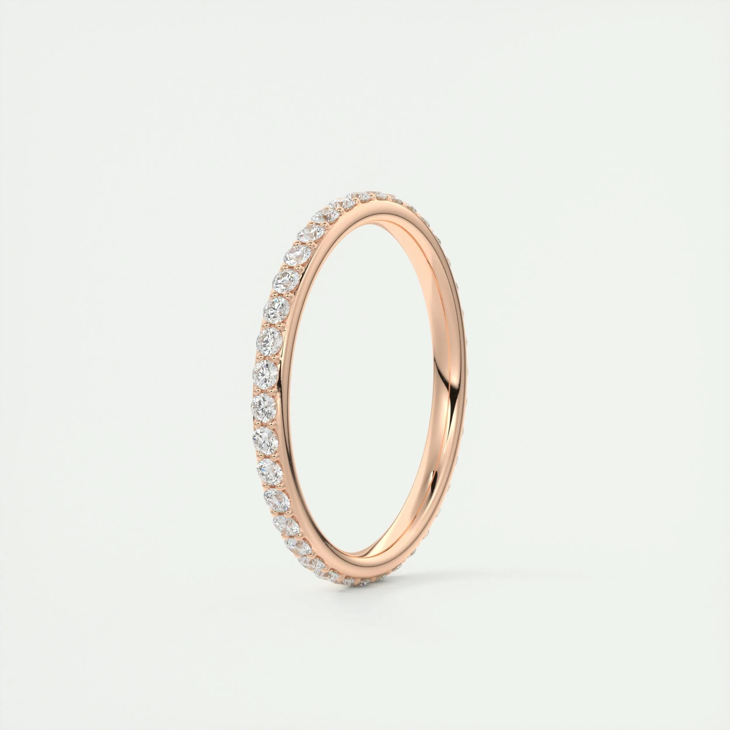 0.74 TCW Round CVD Diamond Full Eternity Wedding Band - Camila Brown