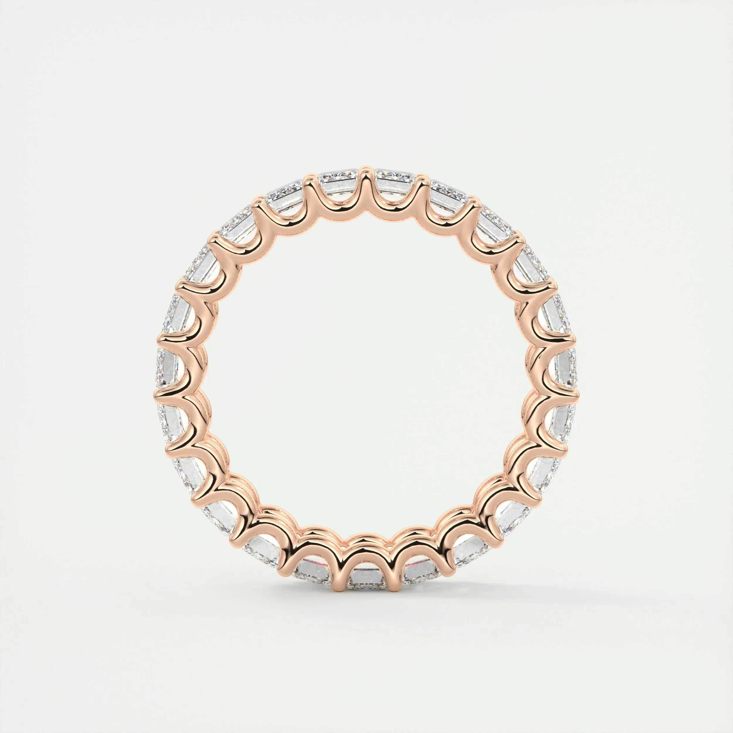 4.6 TCW Emerald CVD Diamond Full Eternity Wedding Band - Camila Brown