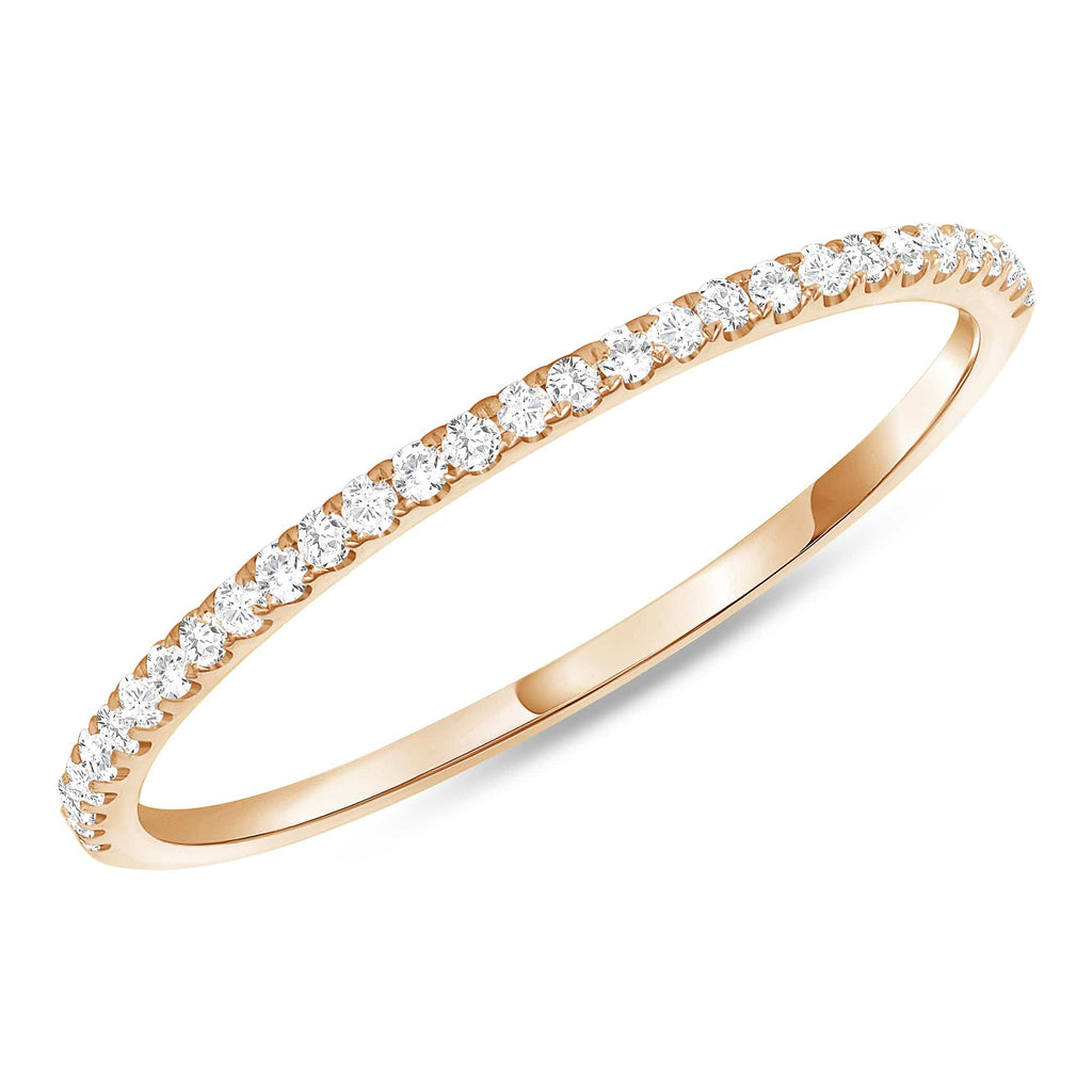 0.11 TCW Round CVD Diamond Minimalist Wedding Band - Camila Brown