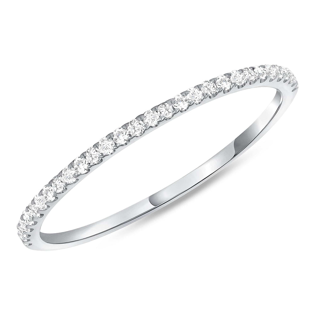 0.11 TCW Round CVD Diamond Minimalist Wedding Band - Camila Brown