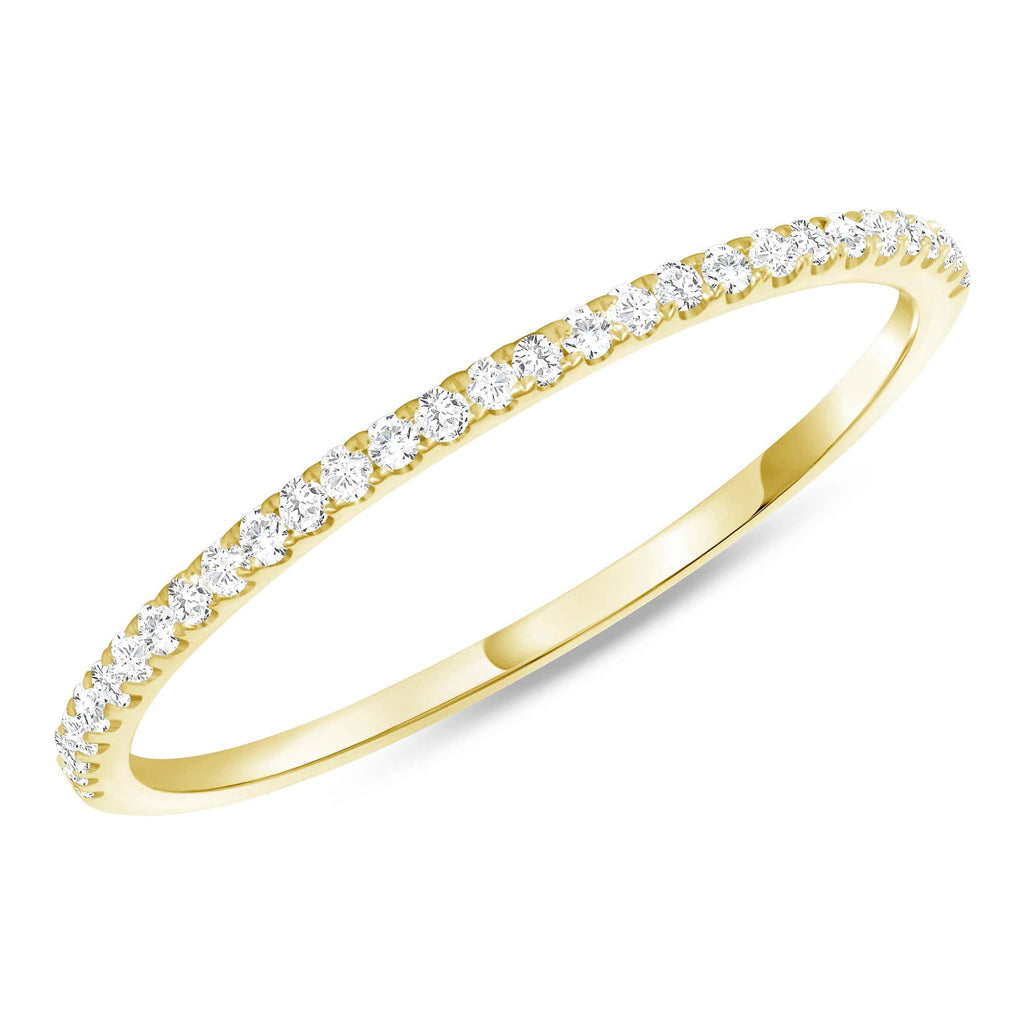 0.11 TCW Round CVD Diamond Minimalist Wedding Band - Camila Brown
