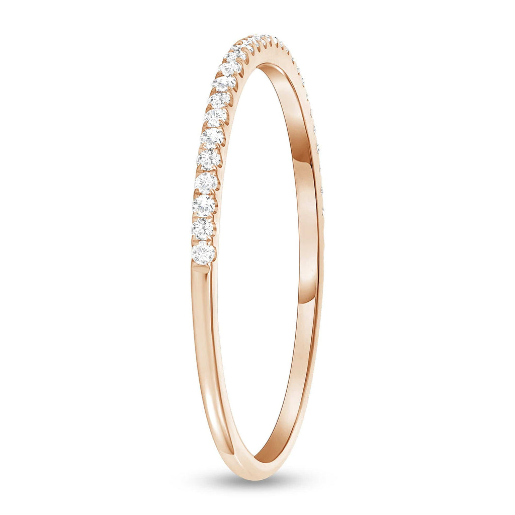 0.11 TCW Round CVD Diamond Minimalist Wedding Band - Camila Brown