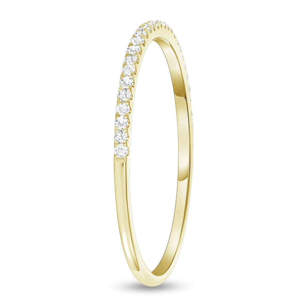 0.11 TCW Round CVD Diamond Minimalist Wedding Band - Camila Brown