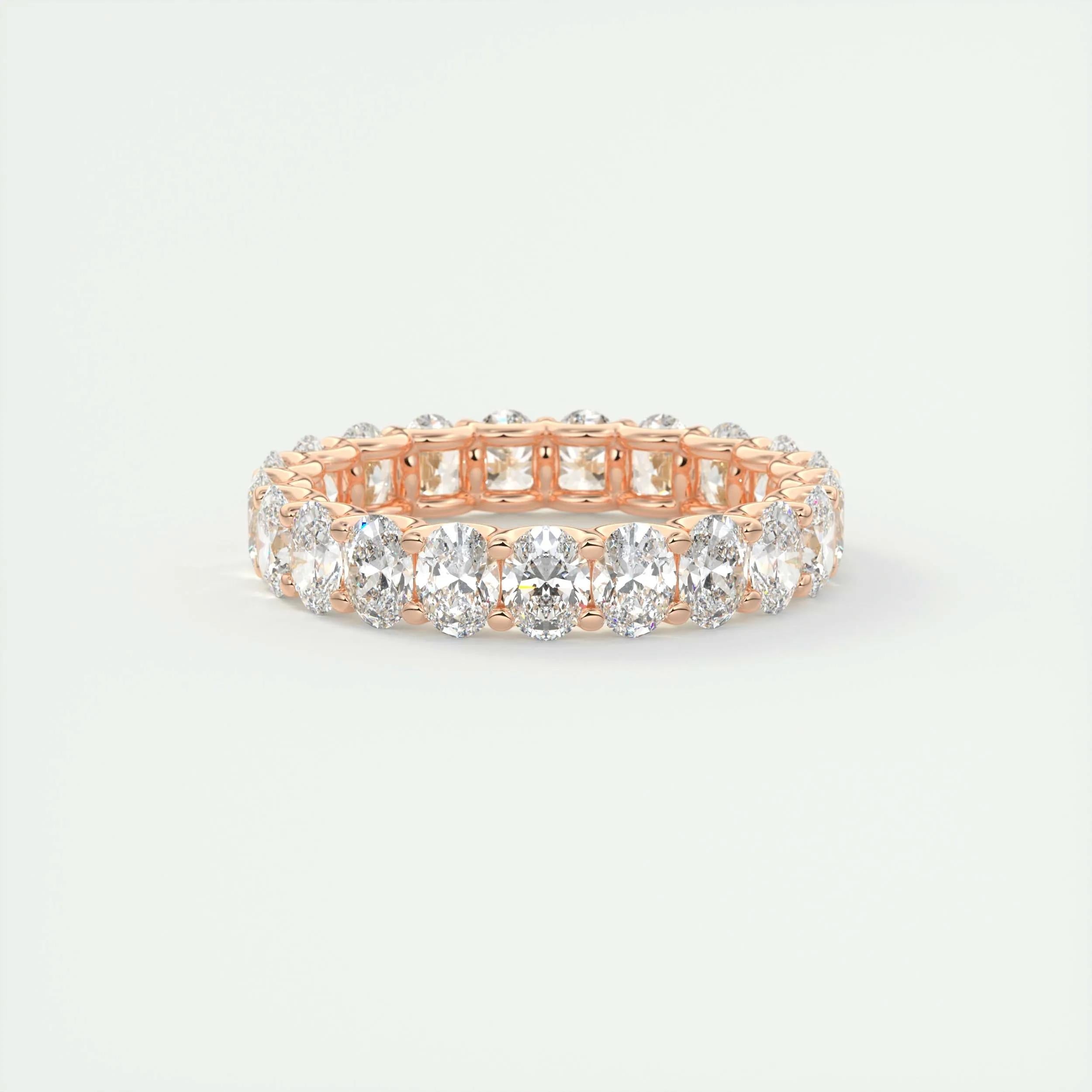 3.15 TCW Oval CVD Diamond Full Eternity Wedding Band - Camila Brown