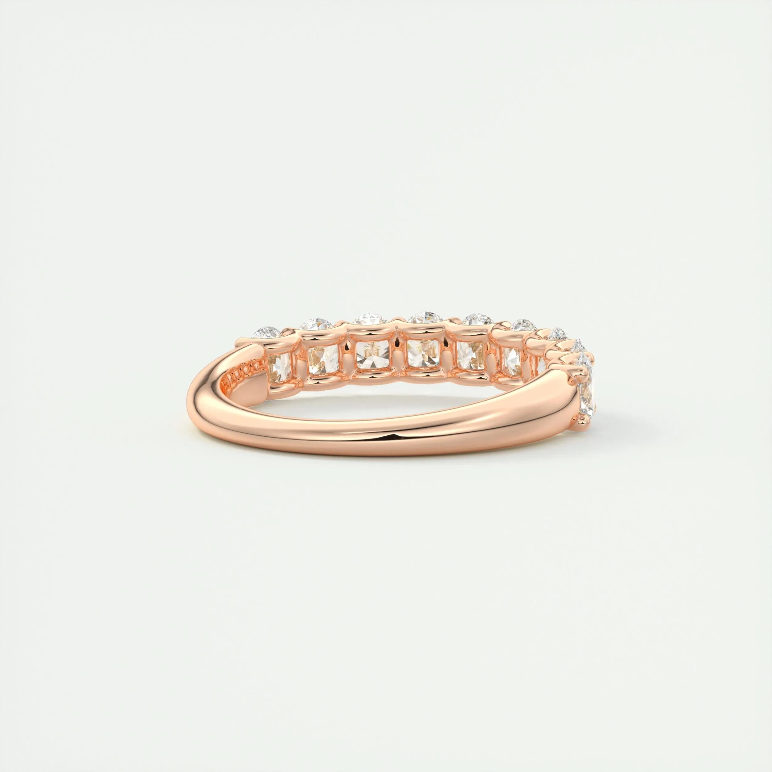 1.35 TCW Oval CVD Diamond Half Eternity Wedding Band - Camila Brown