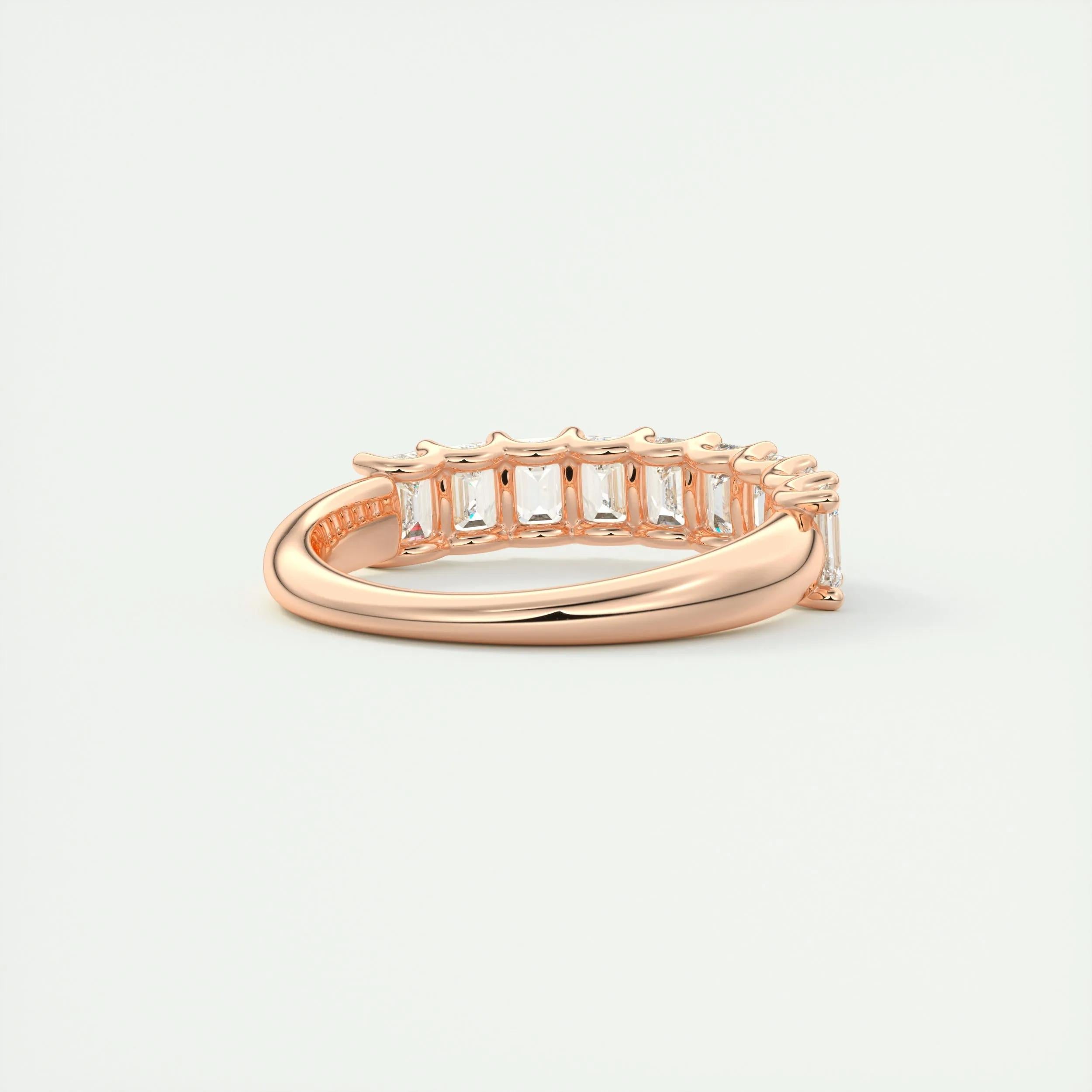 1.80 TCW Emerald CVD Diamond Half Eternity Wedding Band - Camila Brown