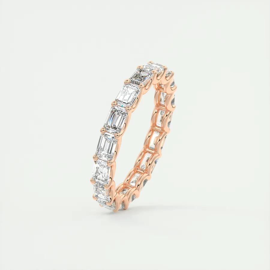 2.55 TCW Emerald CVD Diamond Full Eternity Wedding Band - Camila Brown