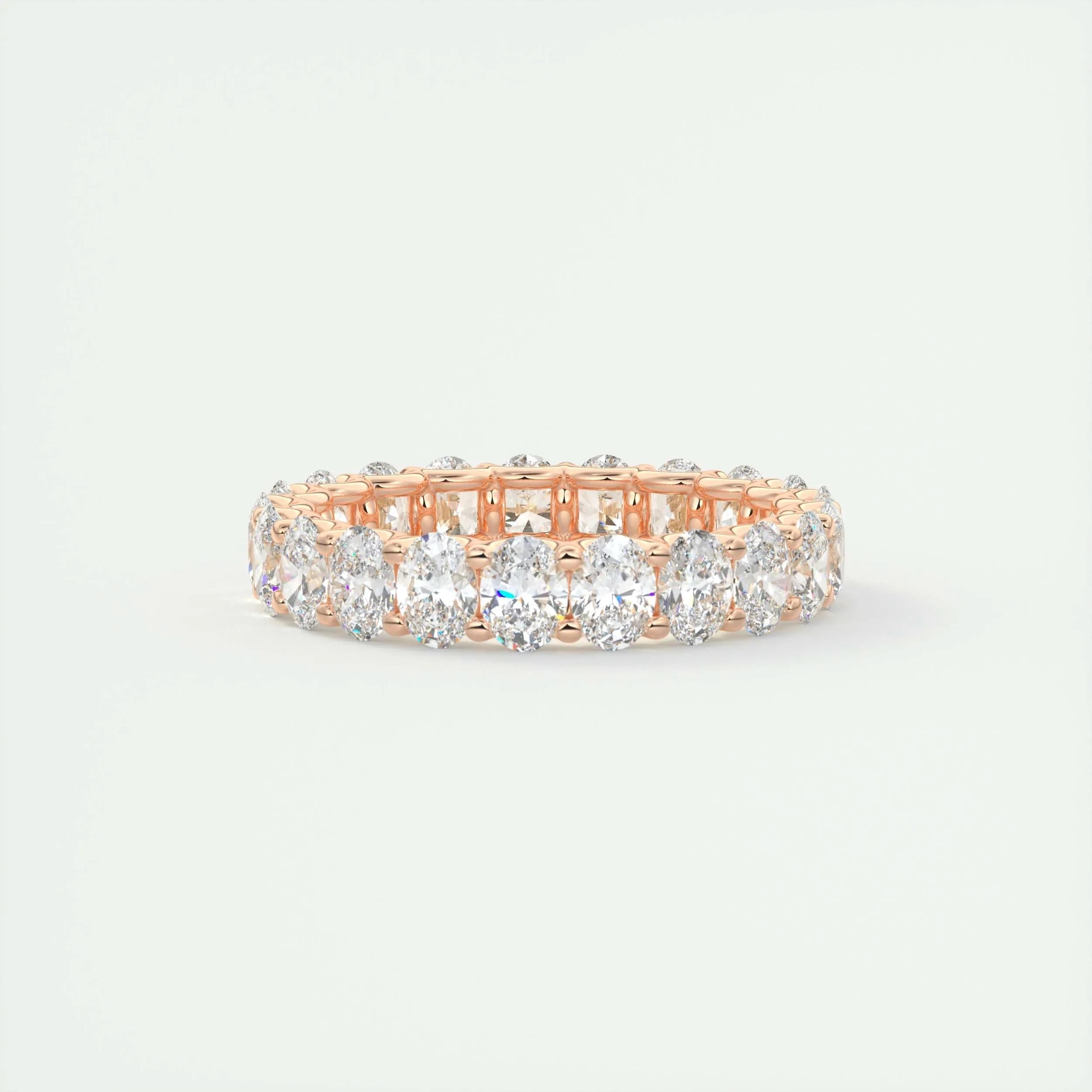 3.15 TCW Oval CVD Diamond Full Eternity Wedding Band - Camila Brown