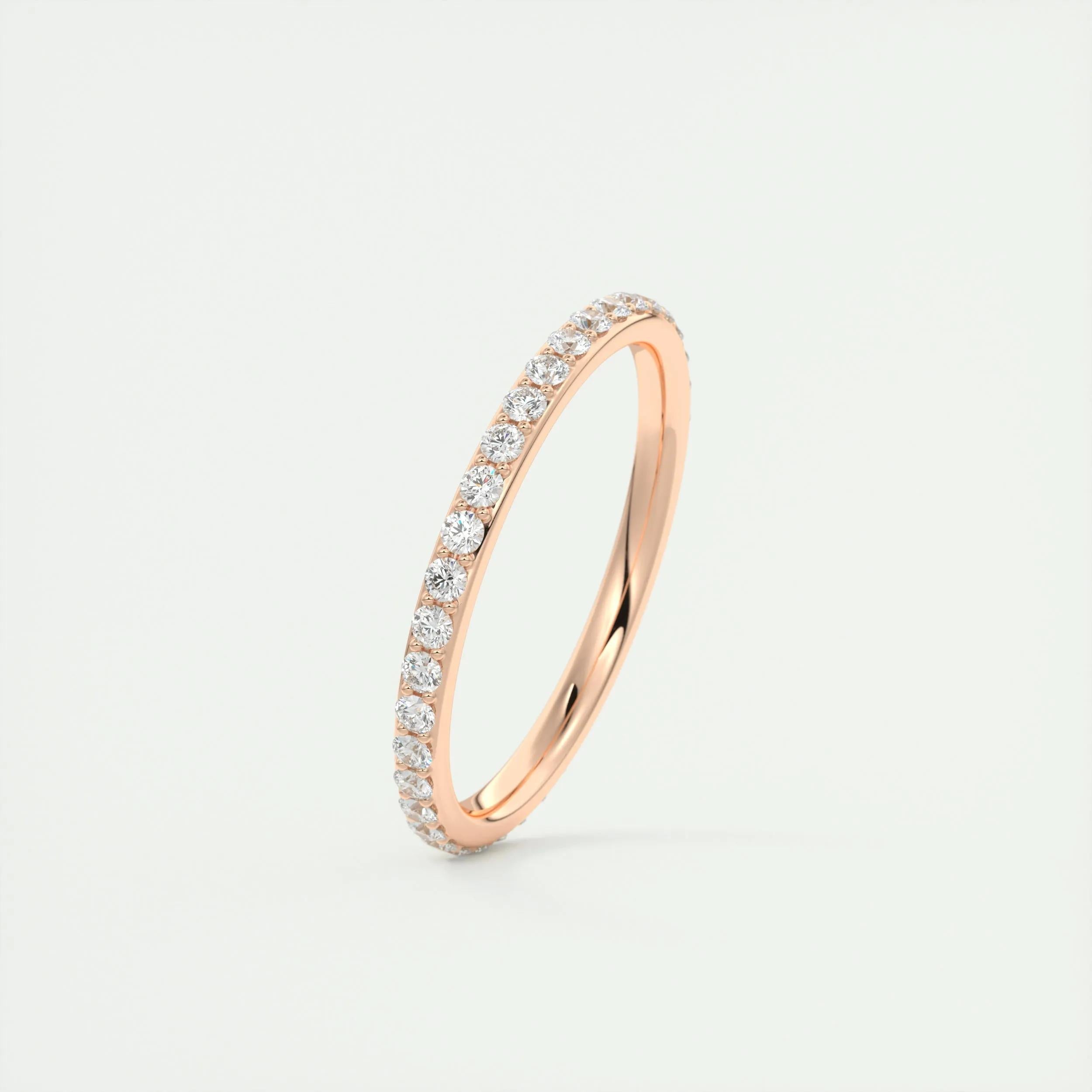 0.74 TCW Round CVD Diamond Full Eternity Wedding Band - Camila Brown