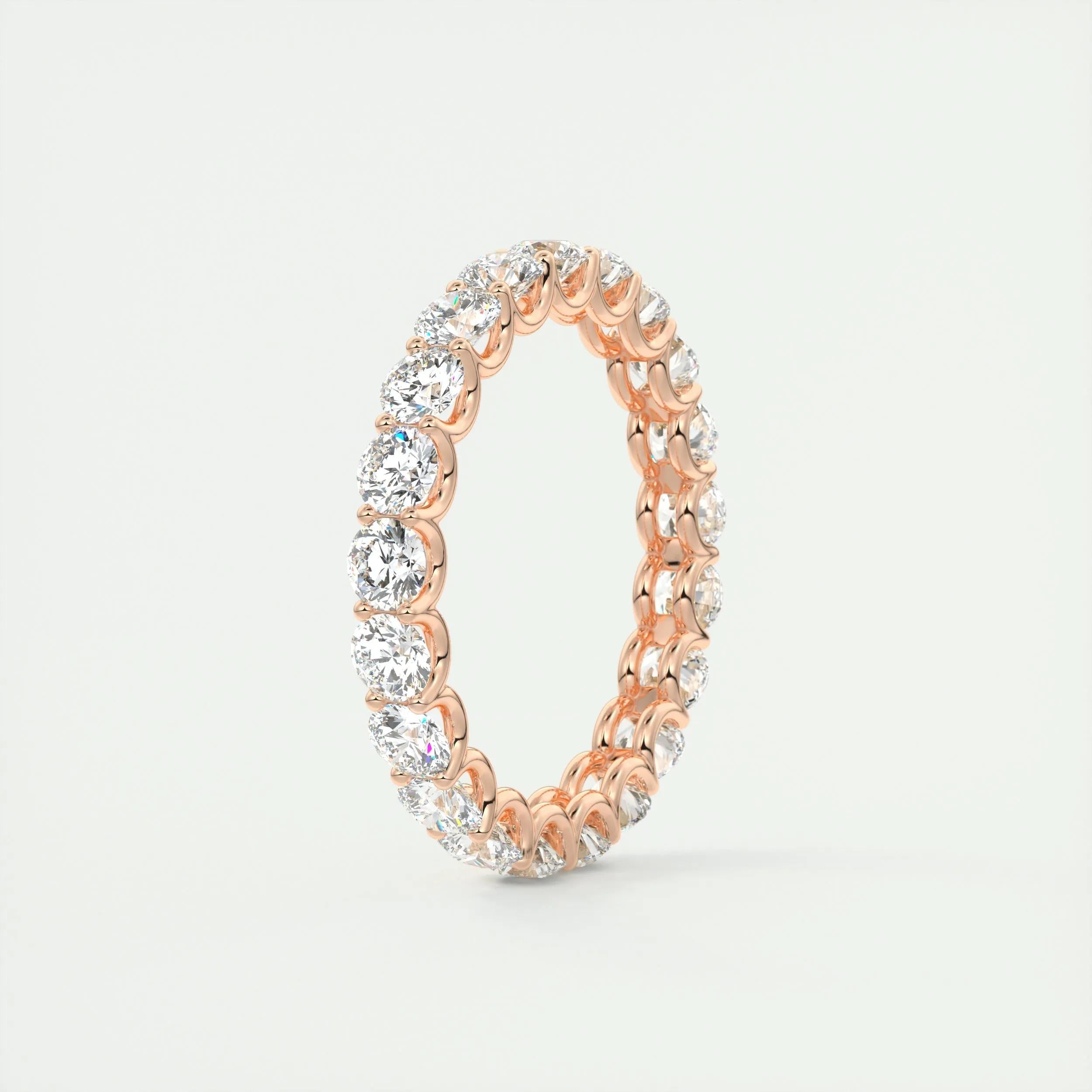 2.1 TCW Round CVD Diamond Full Eternity Wedding Band - Camila Brown