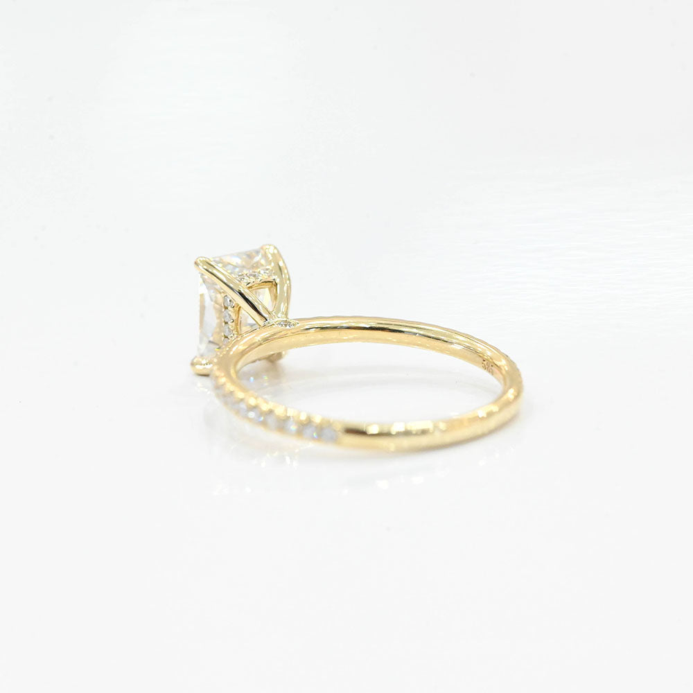 1.50 CT-3.50 CT Radiant CVD Diamond Pave Setting Engagement Ring - Camila Brown