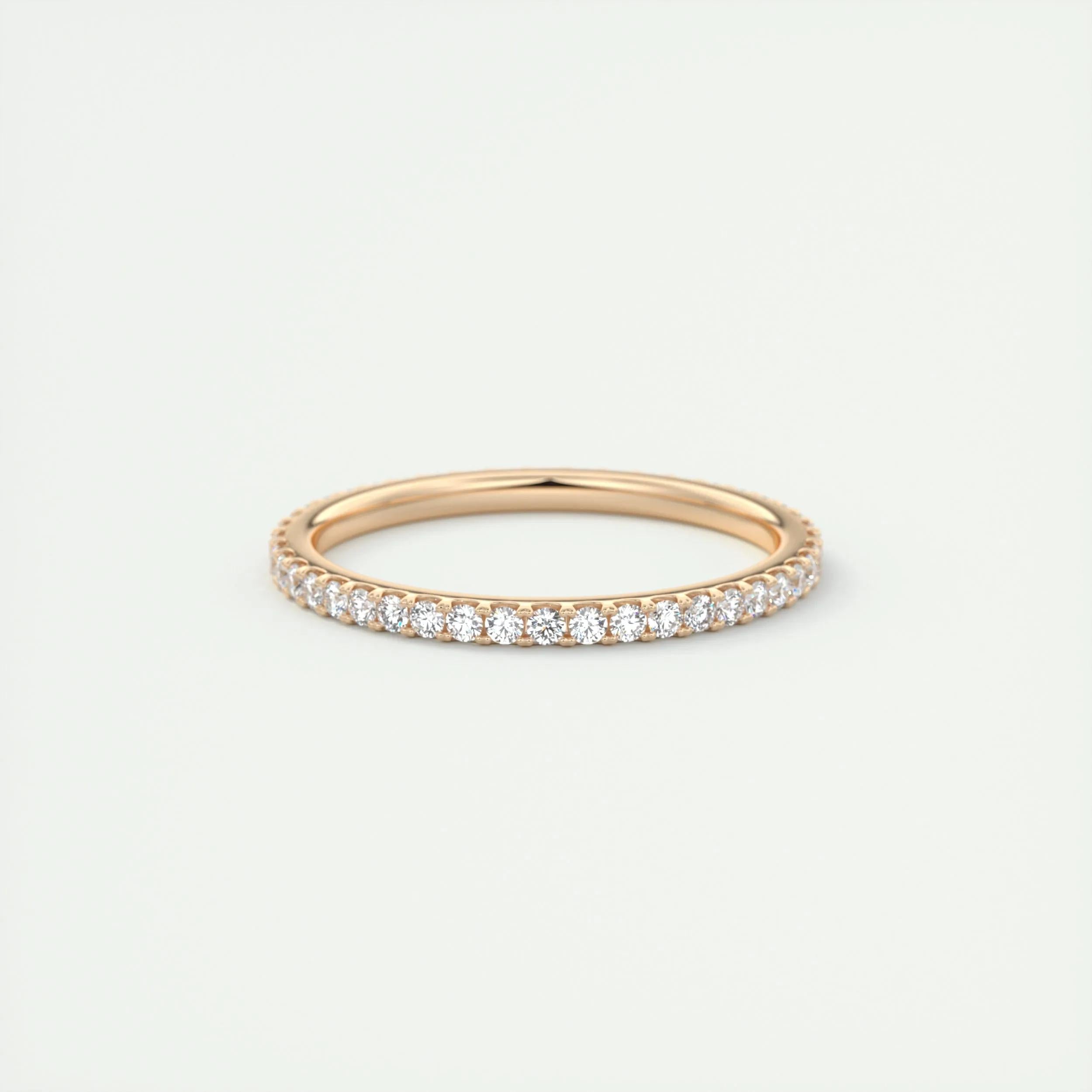 0.36 TCW Round CVD Diamond Full Eternity Wedding Band - Camila Brown