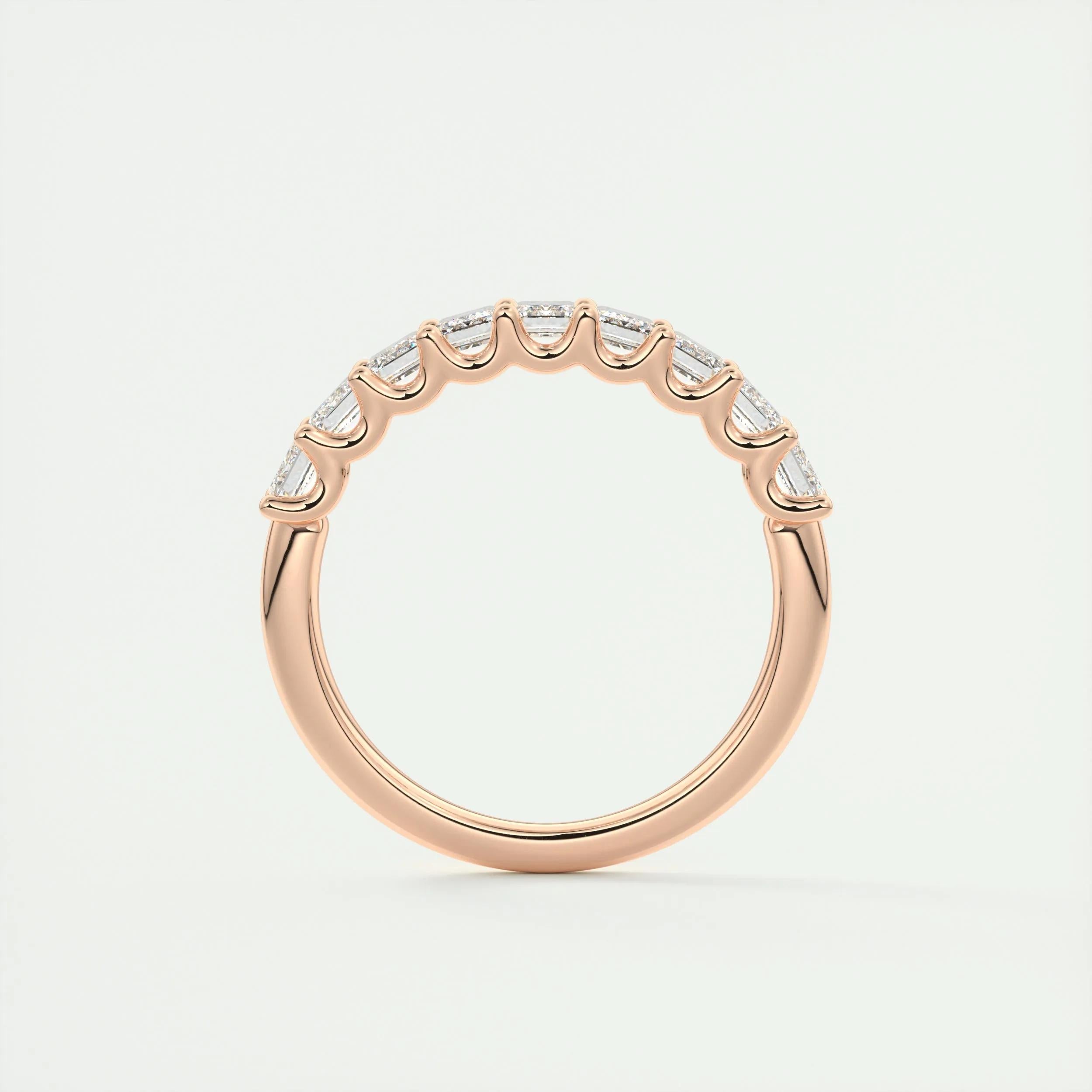 1.80 TCW Emerald CVD Diamond Half Eternity Wedding Band - Camila Brown