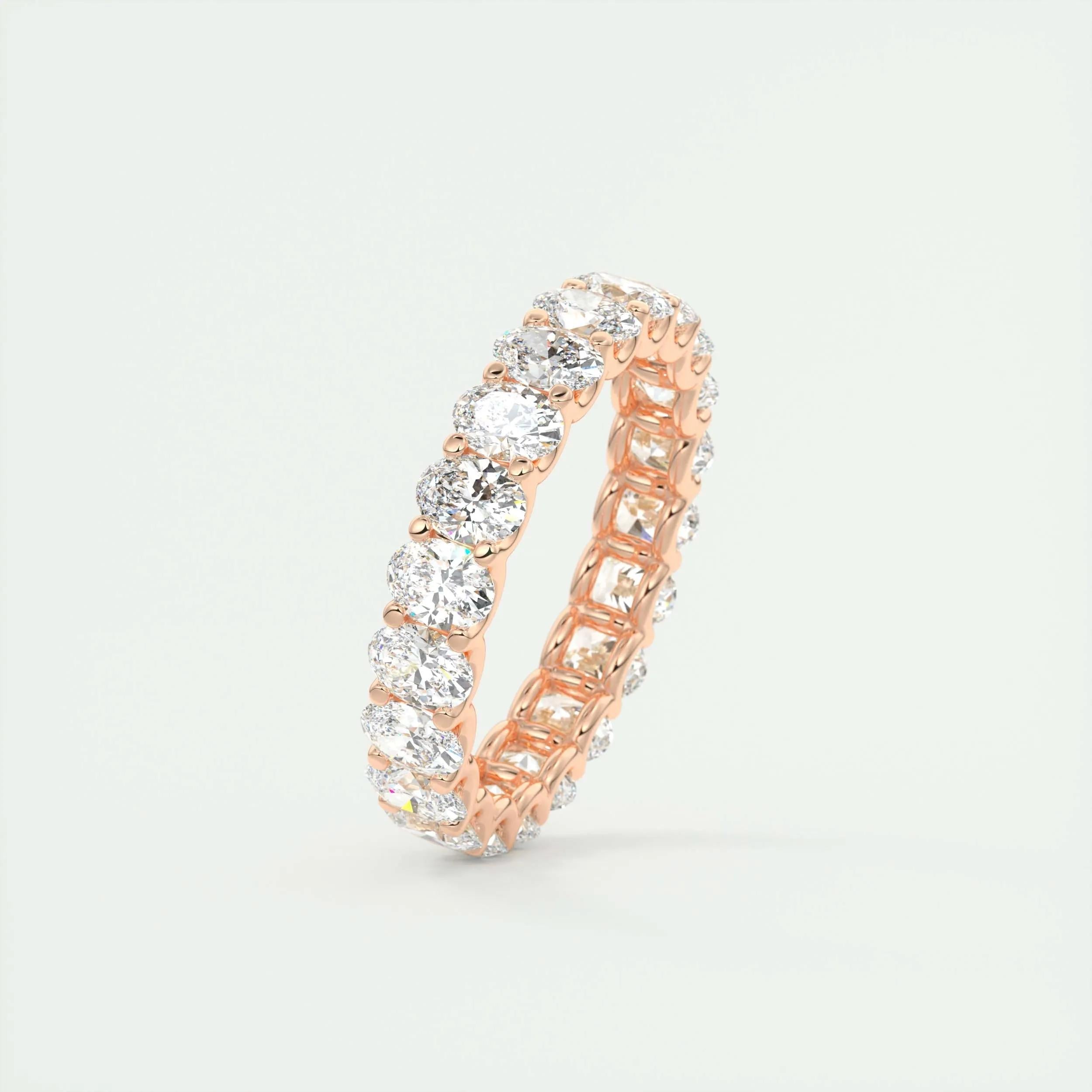 3.15 TCW Oval CVD Diamond Full Eternity Wedding Band - Camila Brown