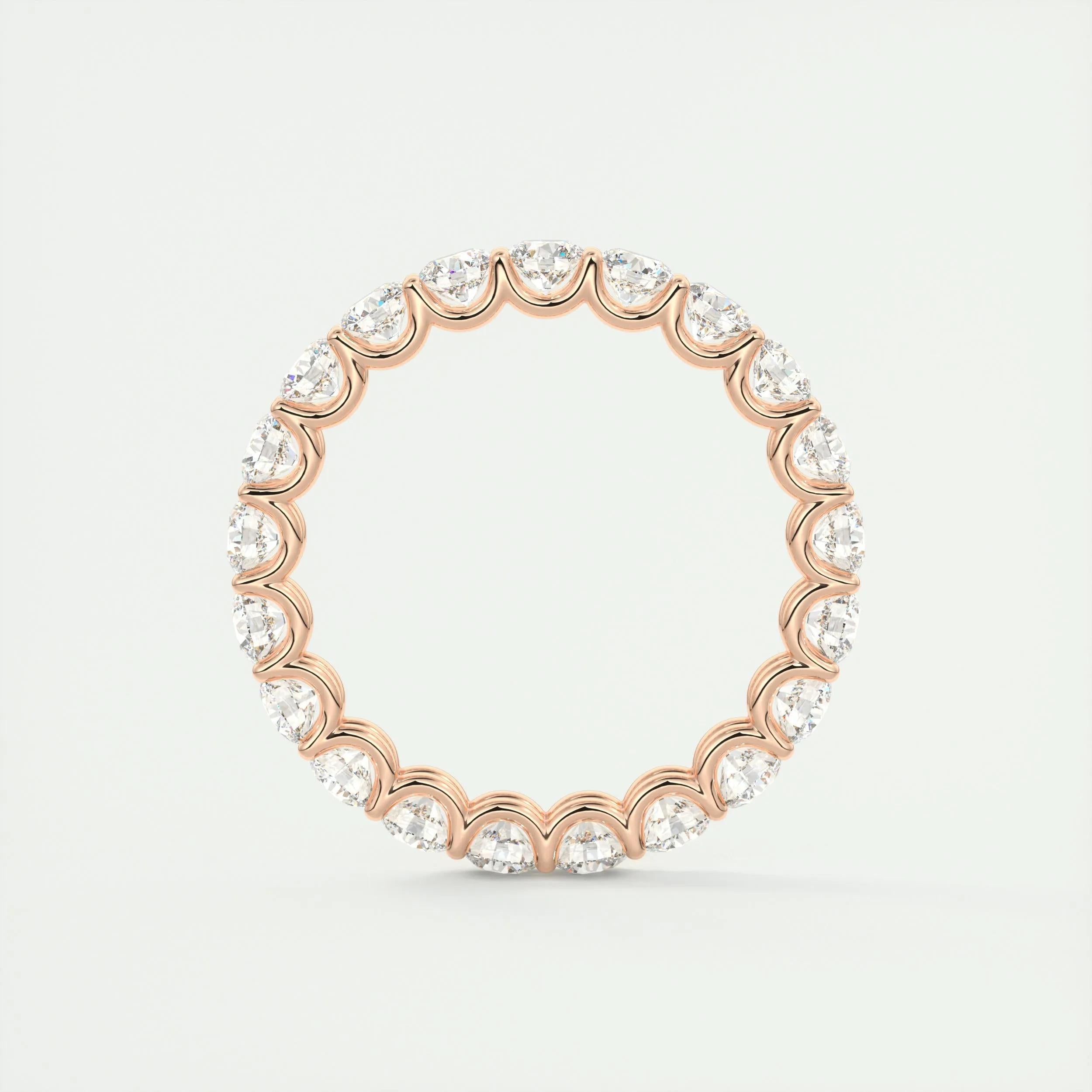 2.1 TCW Round CVD Diamond Full Eternity Wedding Band - Camila Brown