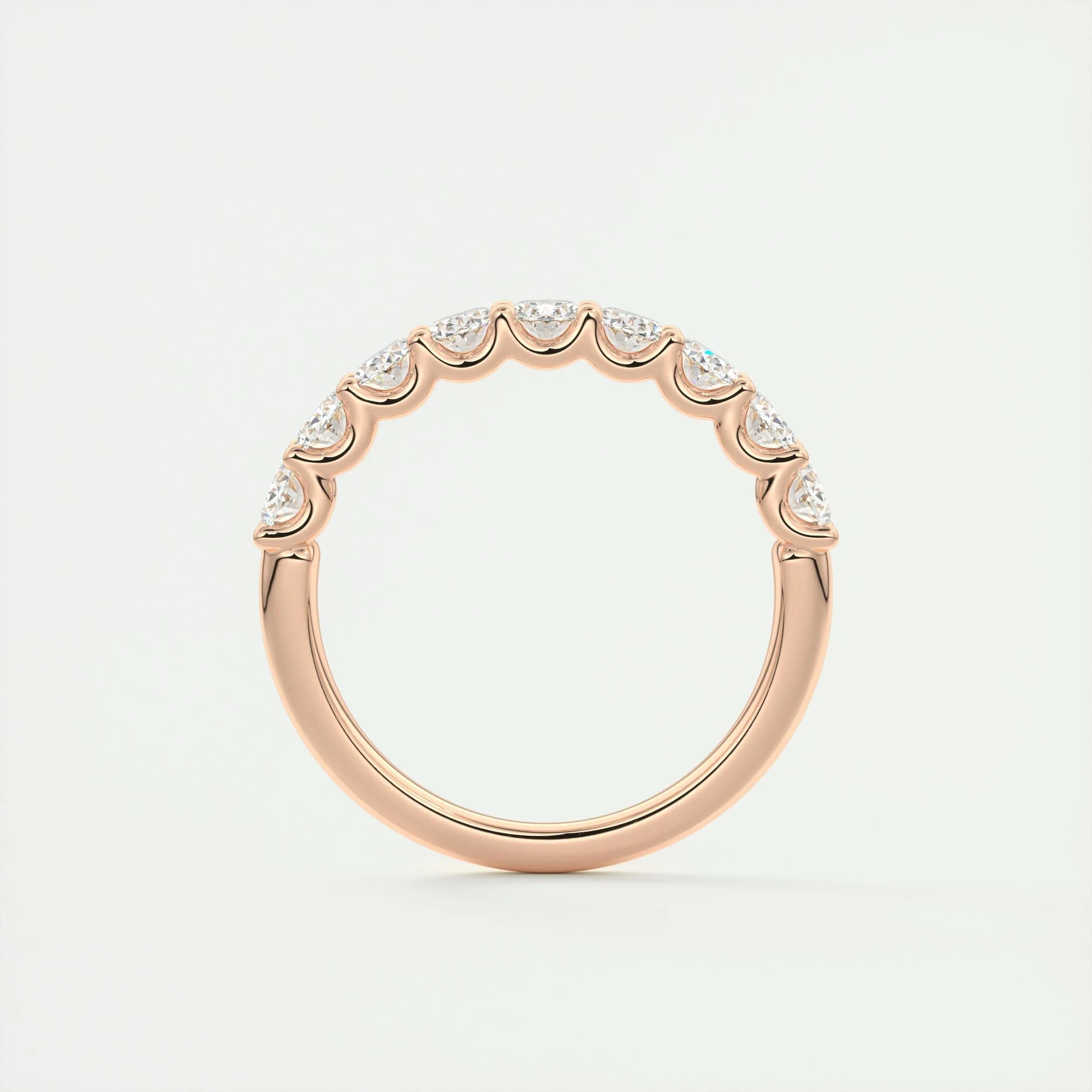 1.35 TCW Oval CVD Diamond Half Eternity Wedding Band - Camila Brown