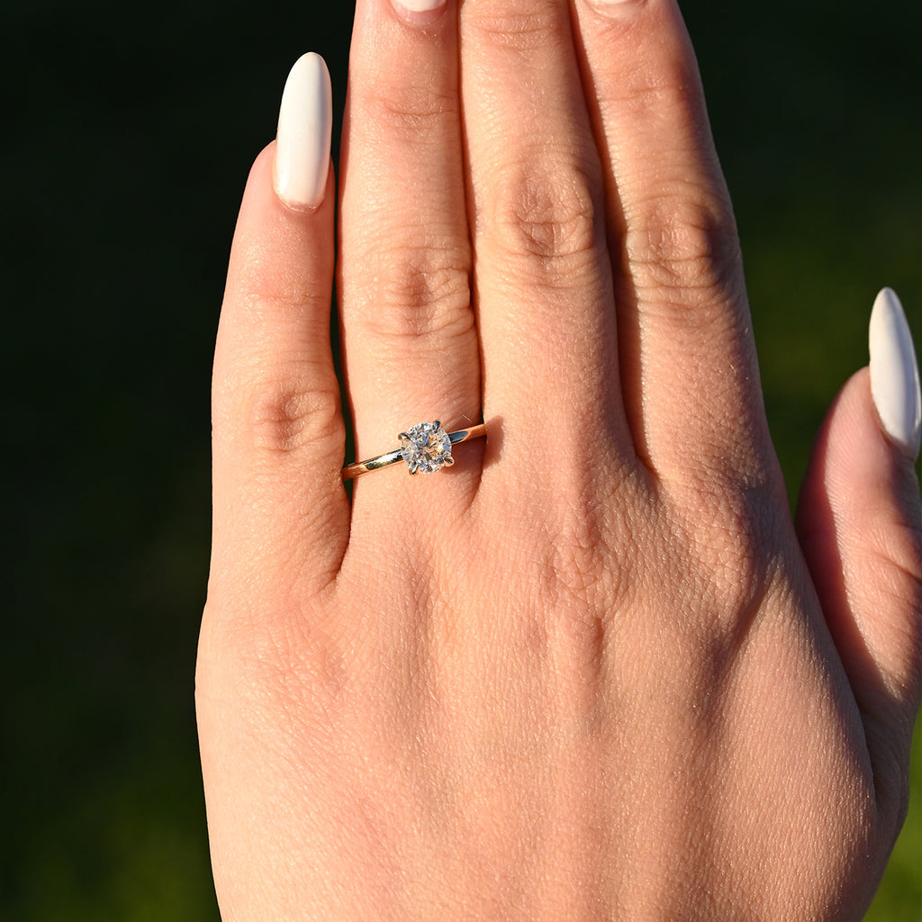 1.01 CT Round E/SI1 CVD Diamond Solitaire Engagement Ring - Camila Brown