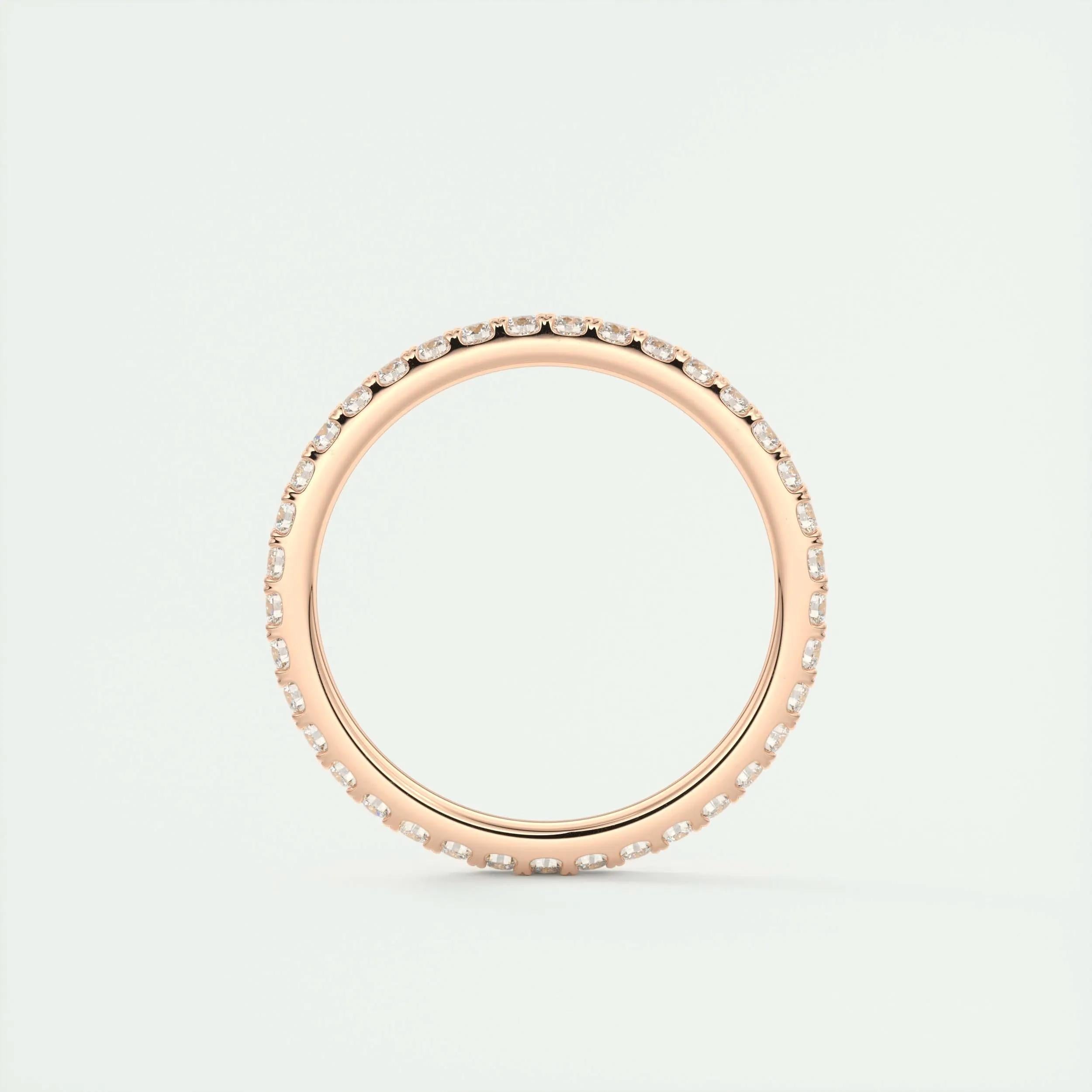 0.74 TCW Round CVD Diamond Full Eternity Wedding Band - Camila Brown
