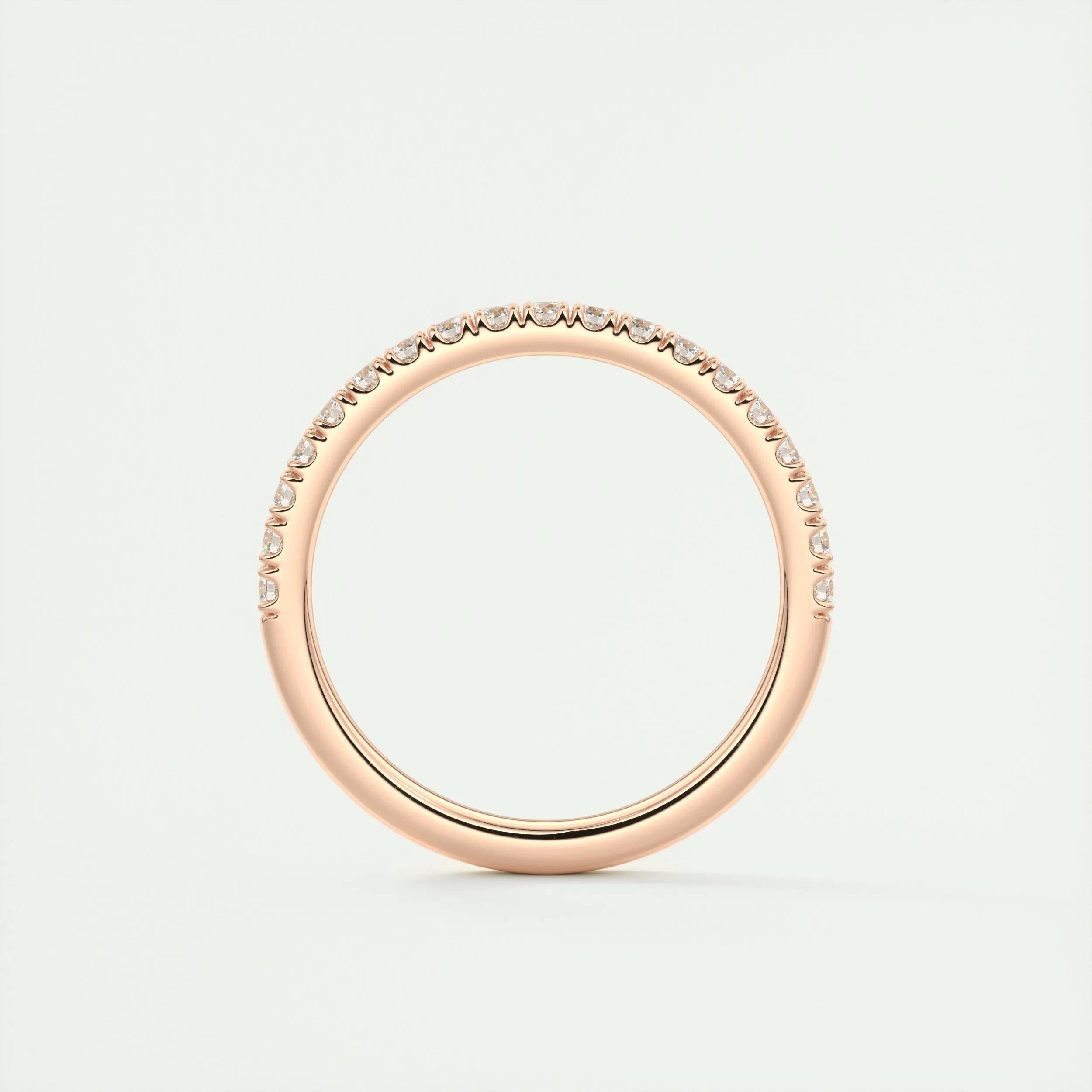 0.38 TCW Round CVD Diamond Half Eternity Wedding Band - Camila Brown