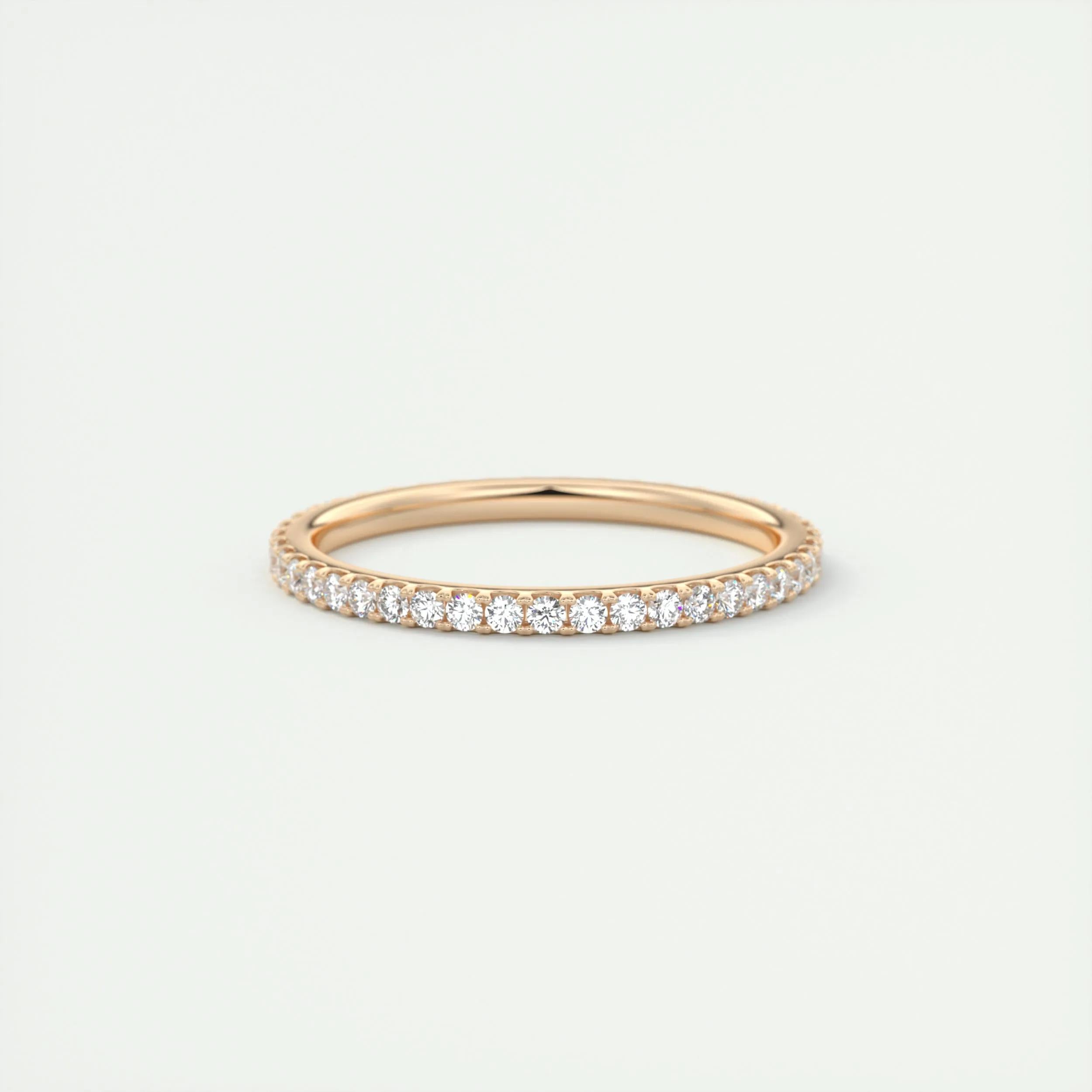 0.36 TCW Round CVD Diamond Full Eternity Wedding Band - Camila Brown