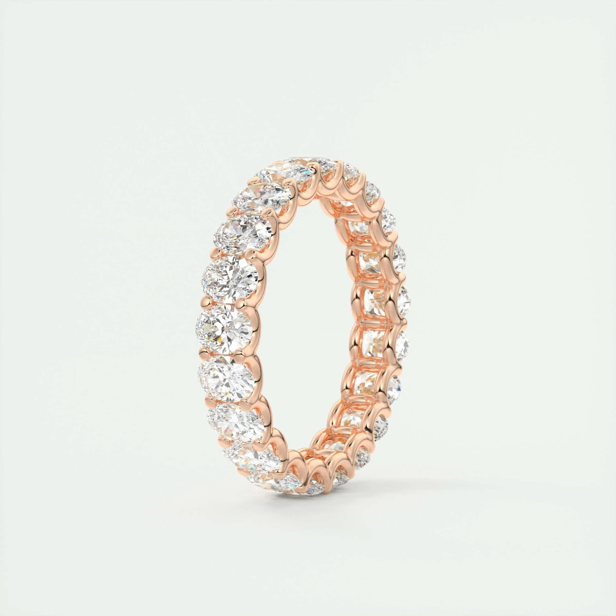 3.15 TCW Oval CVD Diamond Full Eternity Wedding Band - Camila Brown